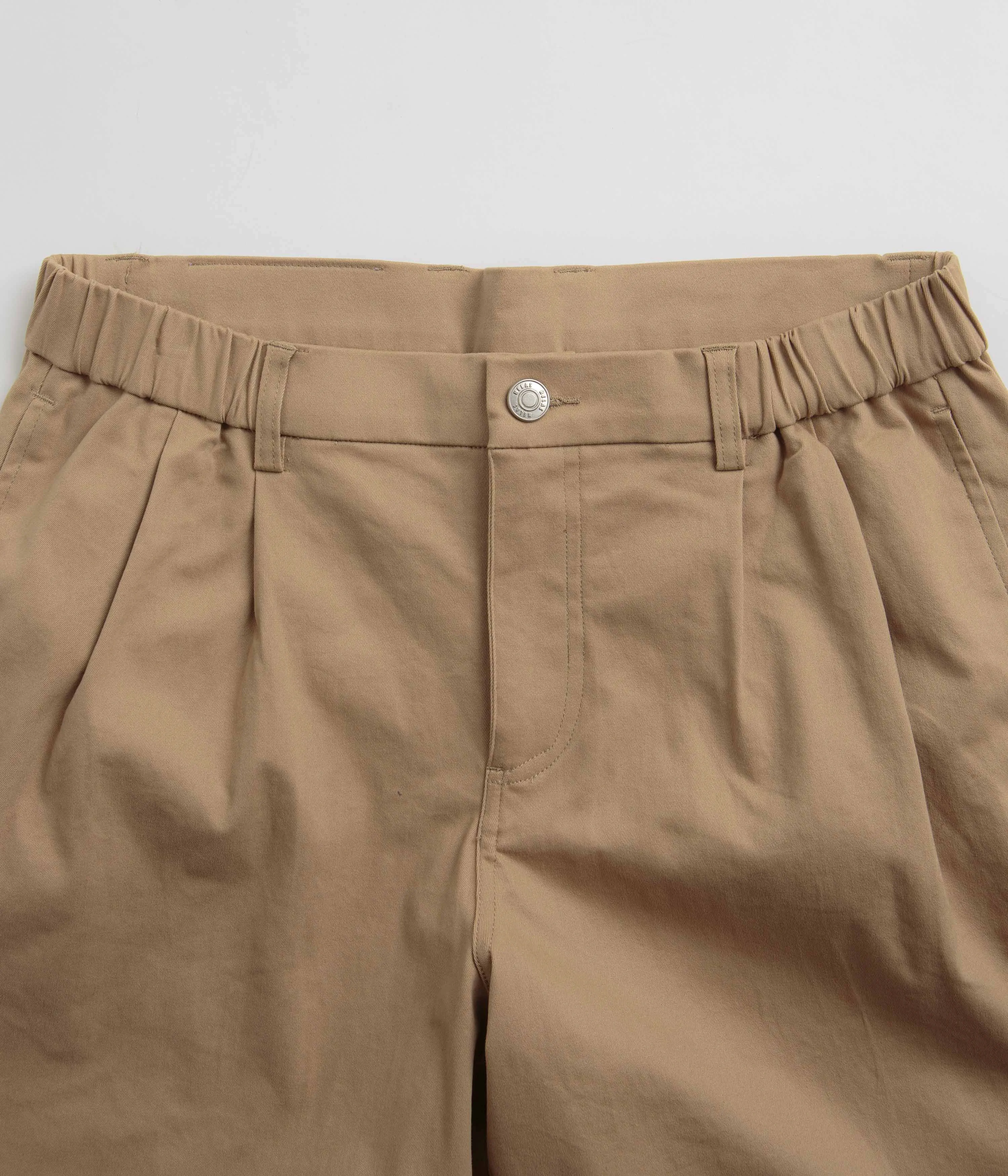 Helas Classic Pince Shorts - Beige Flatlock stitching