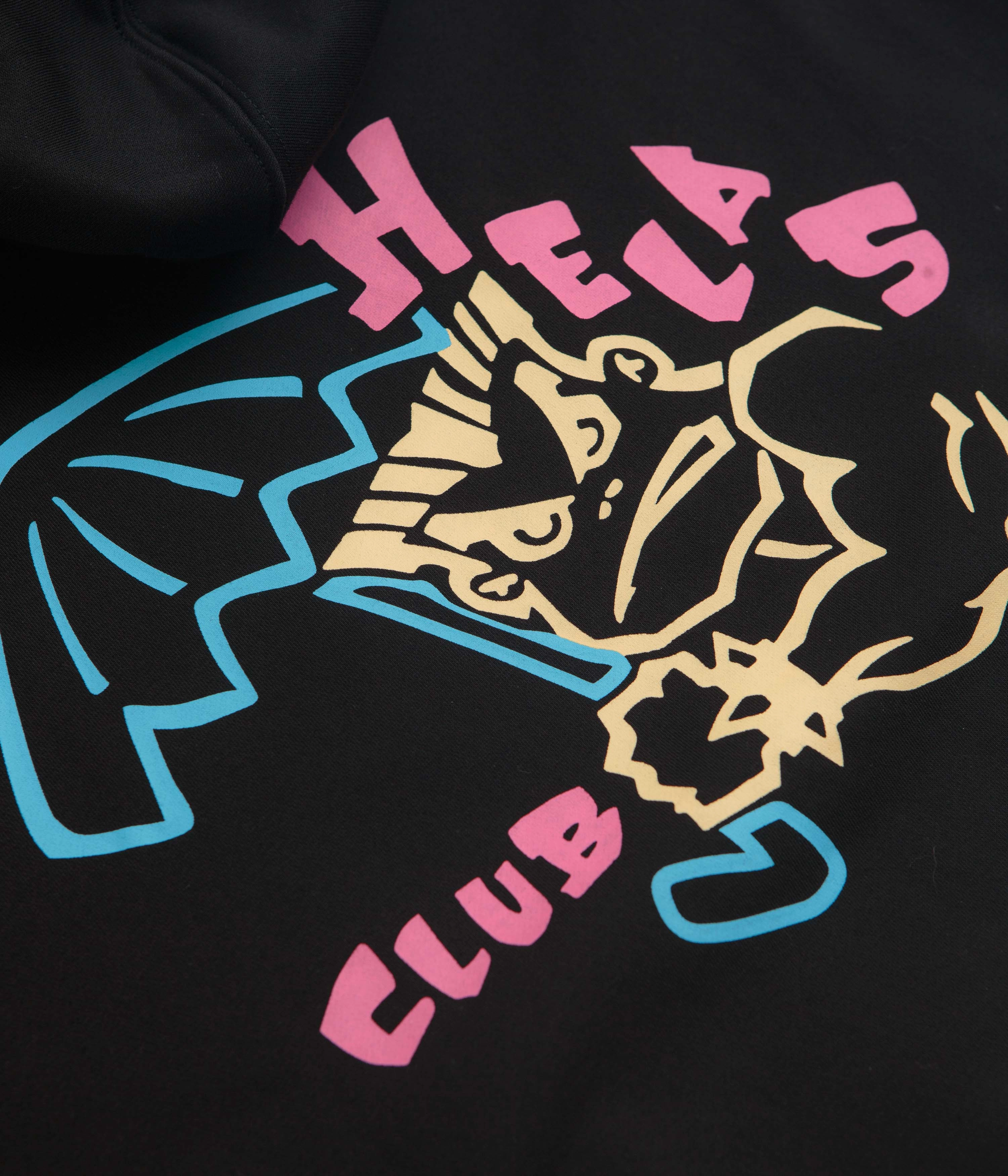 Helas Bad Hoodie - Black Warm Insulation Waffle Knit Texture