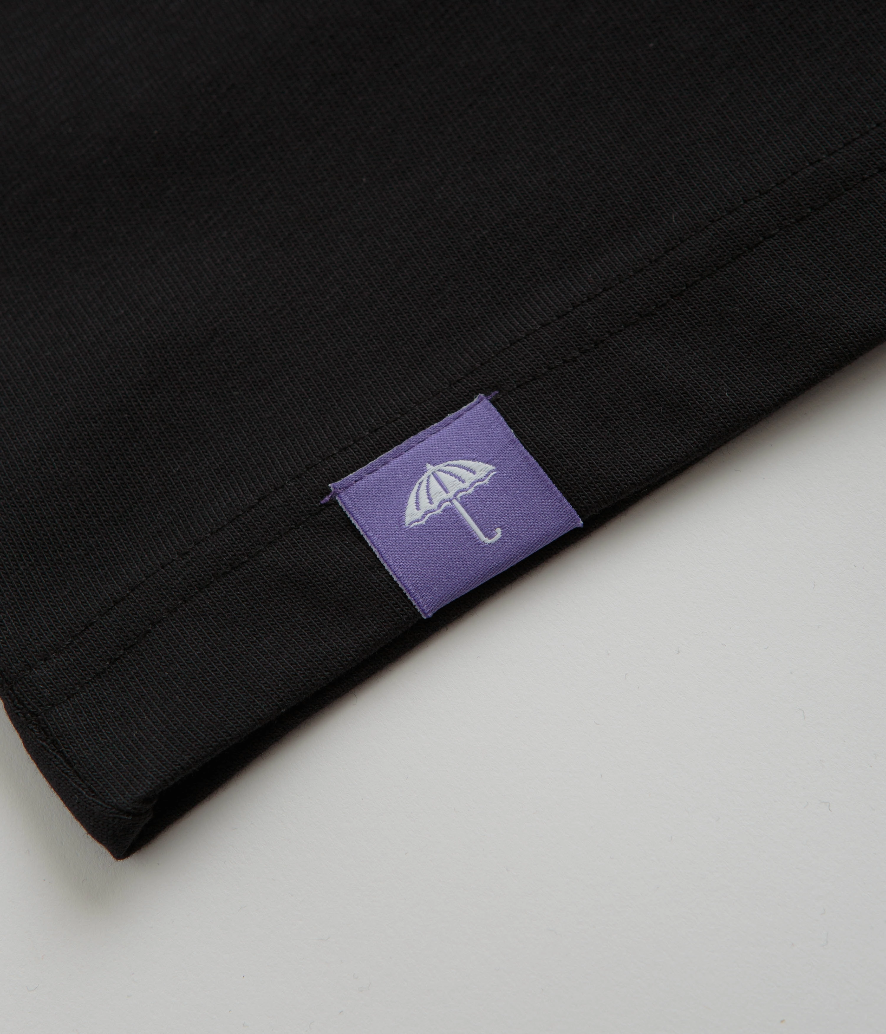 Garment Dyed Finish Helas Brush T-Shirt - Black