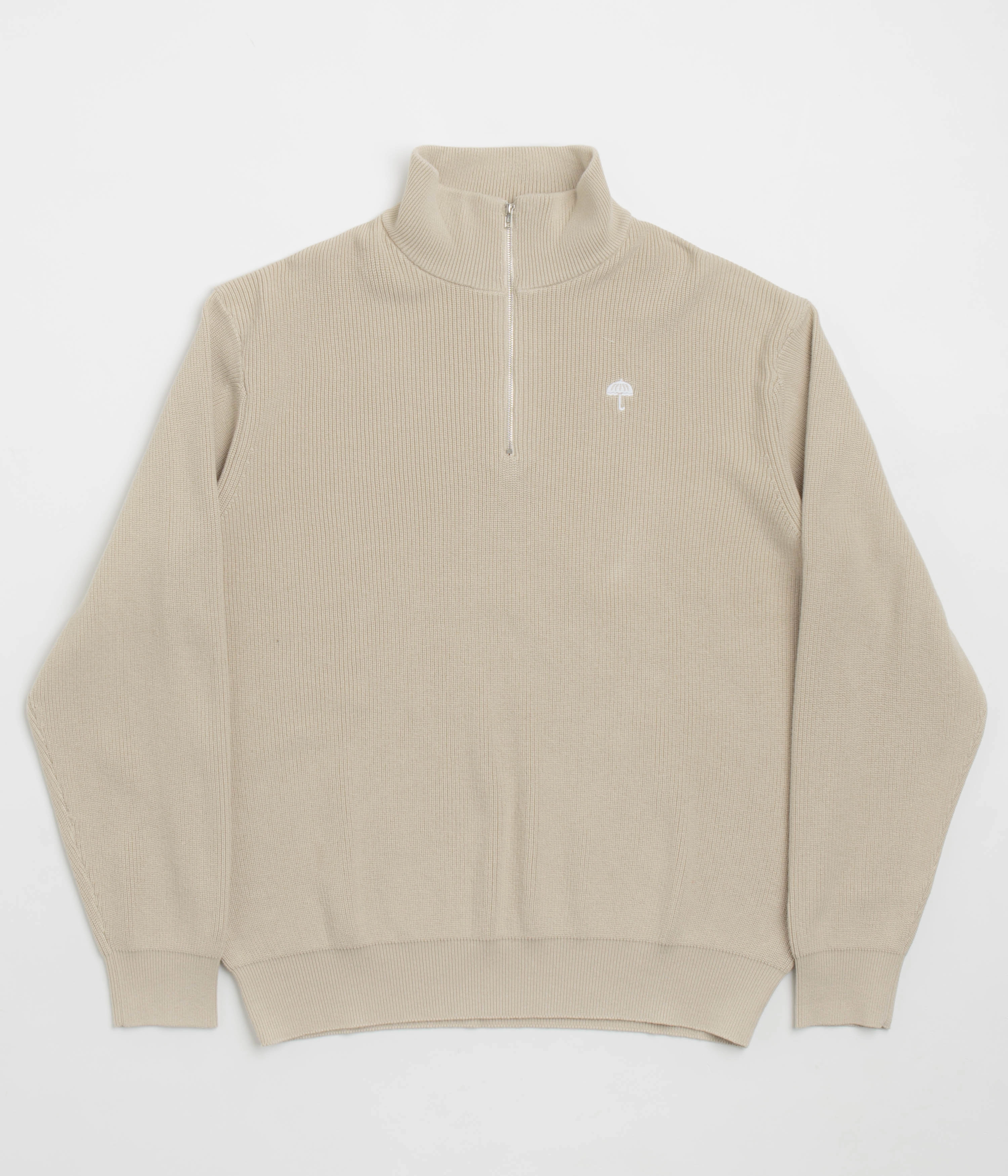 Cozy Apparel Helas Diploma Quarter Zip Sweatshirt - Beige