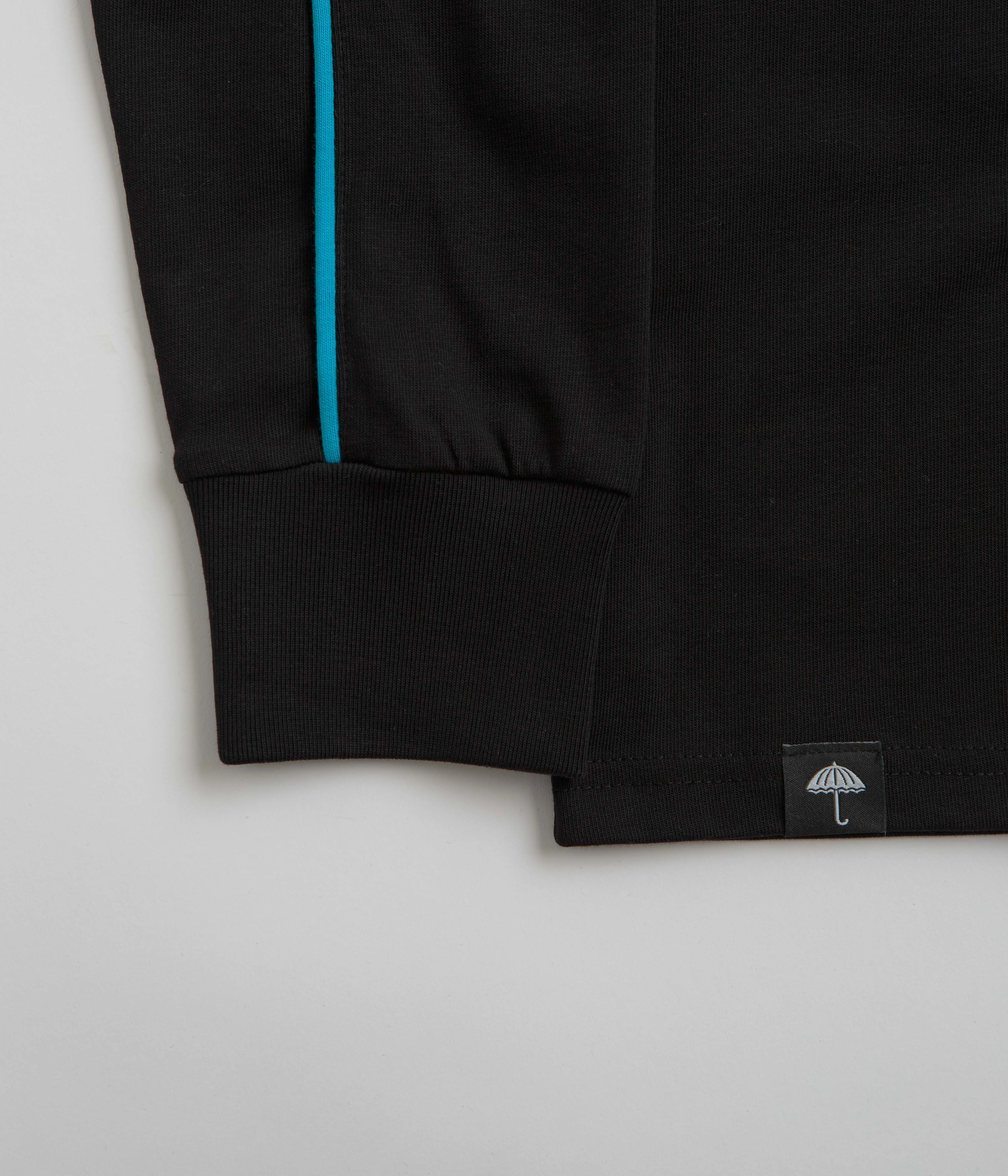 Low Impact Dye Helas Line Long Sleeve T-Shirt - Black