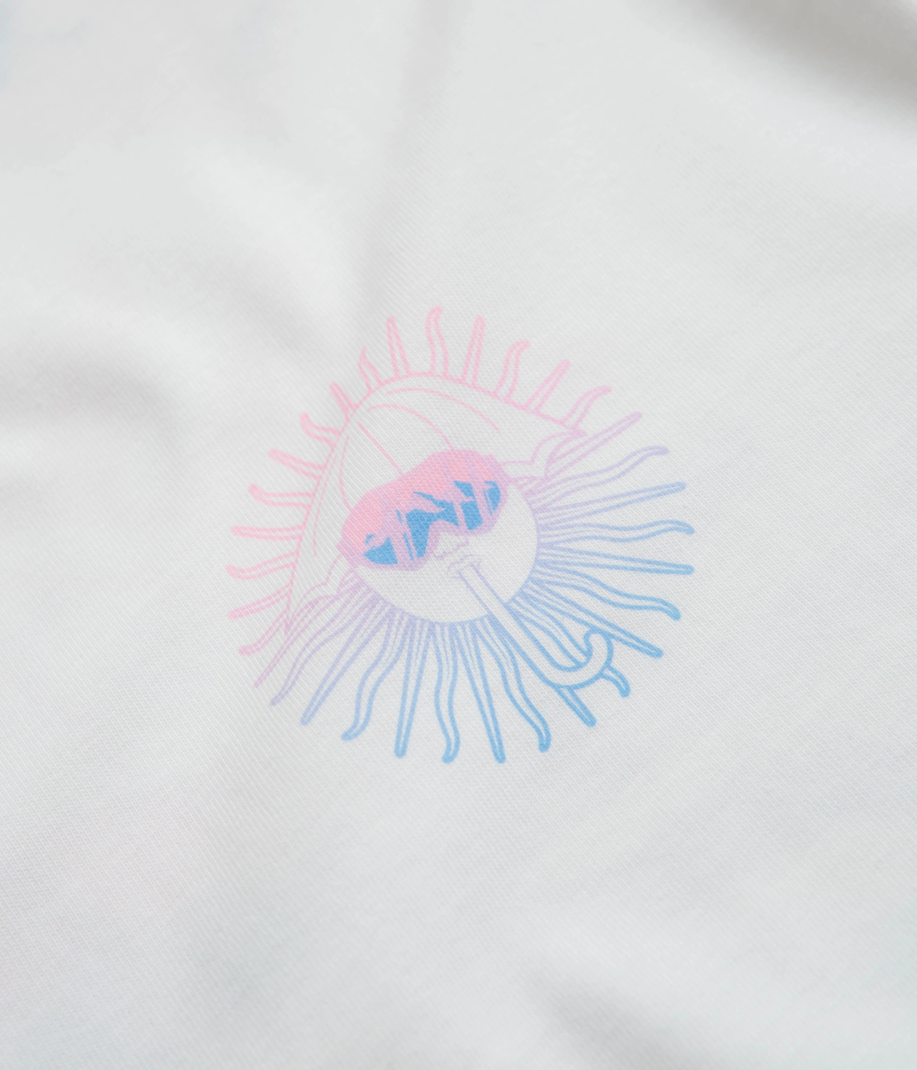 Comfortable apparel Drip Dry Fabric Helas Mask T-Shirt - White