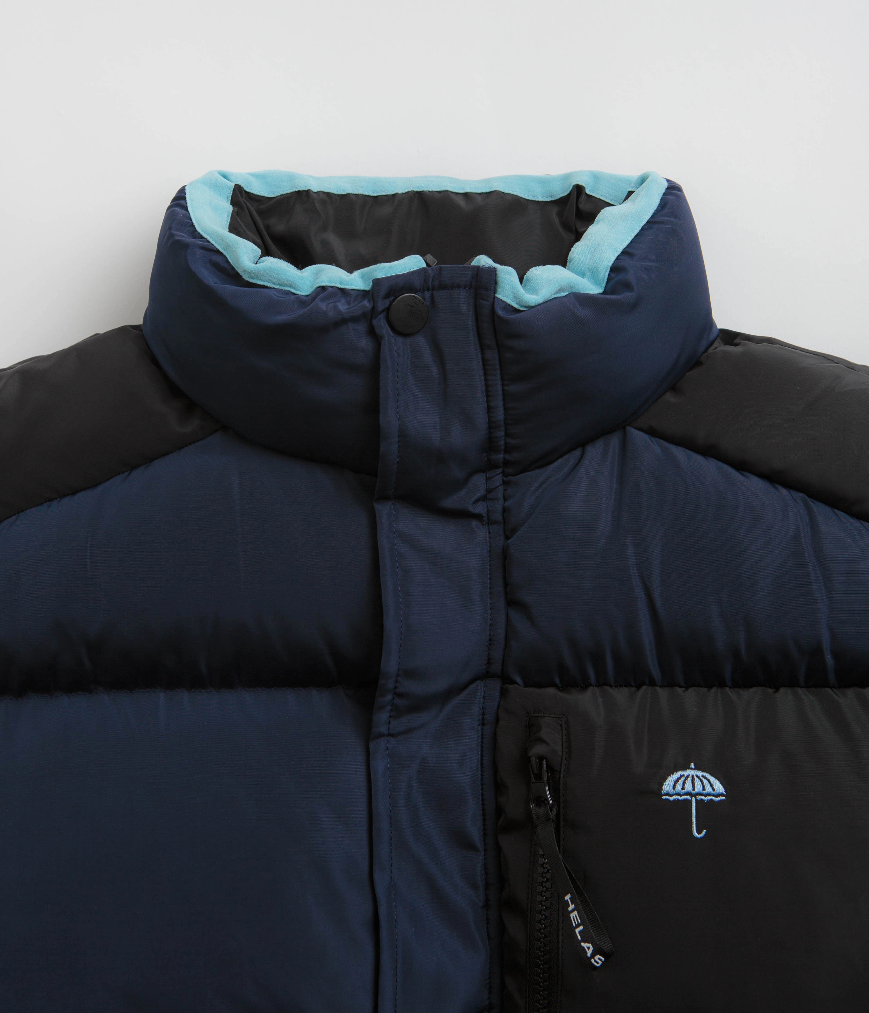 Helas Puff Tuff Puffer Jacket - Navy Rain Fit Rollaway Collar Feature