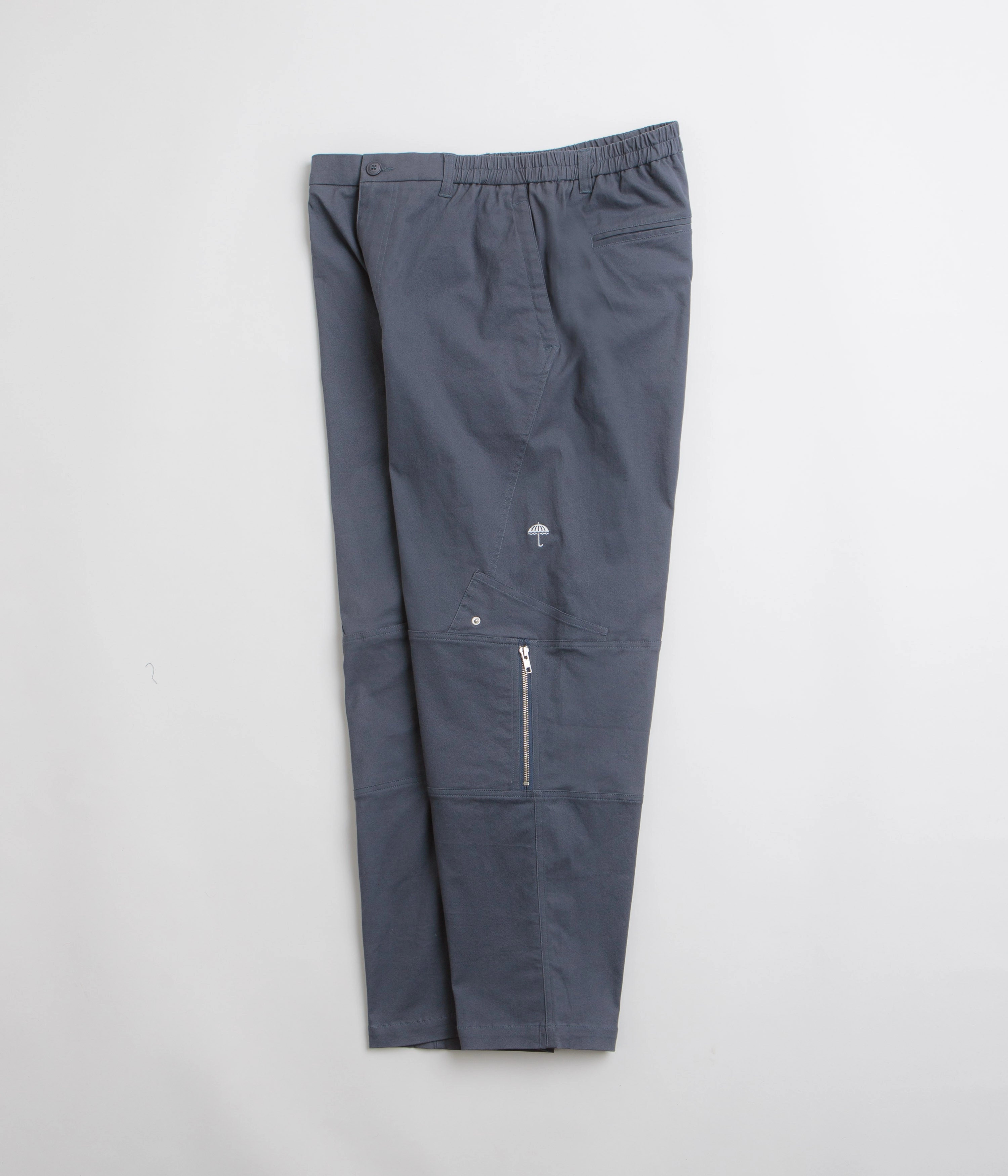 Quick Access Zippers Helas Station Utility Pants - Grey Blue