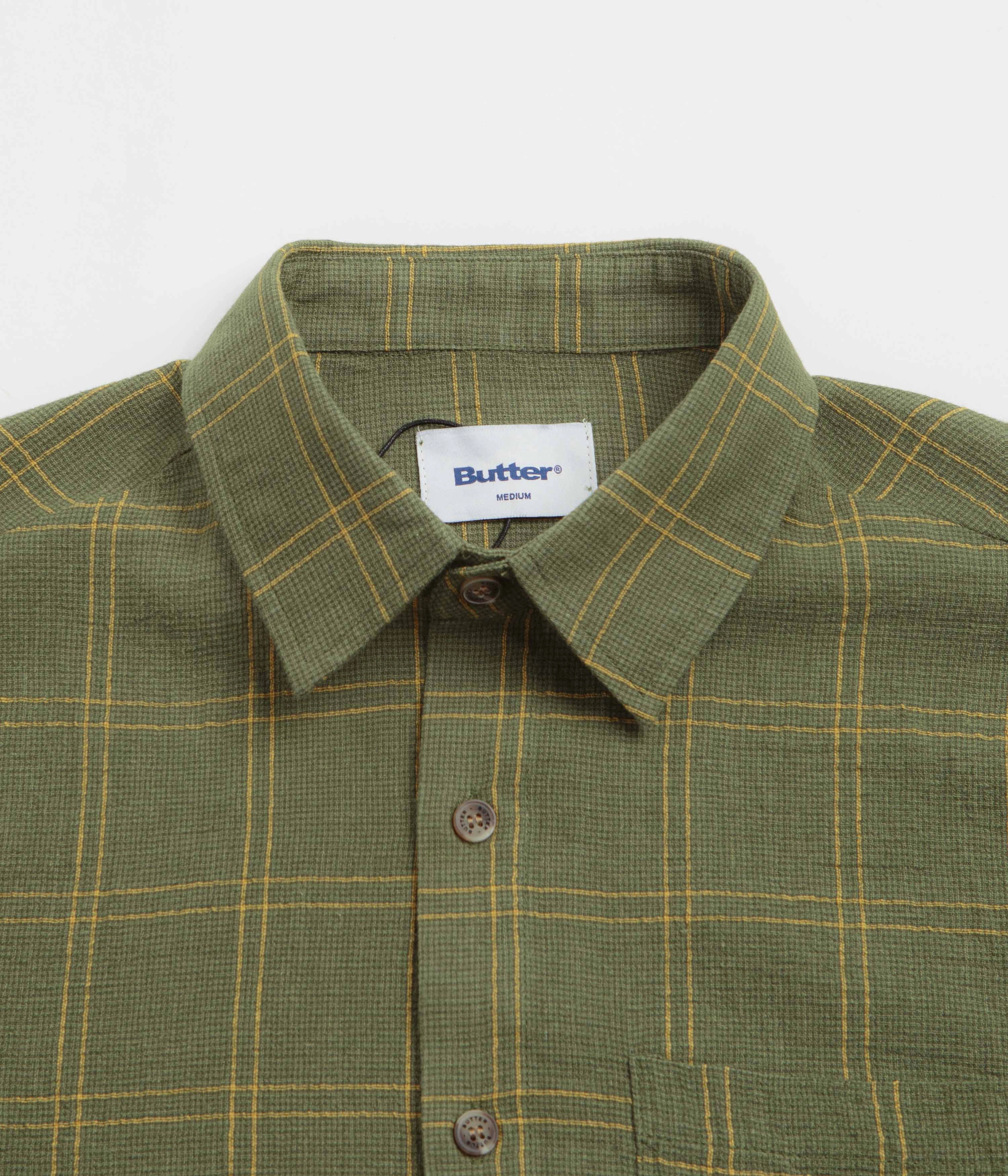 Butter Goods Equipment Short Sleeve Shirt - Green / Yellow birthday party