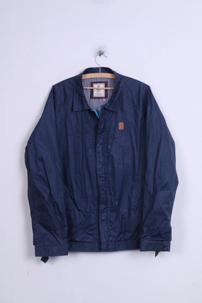 Henri Lloyd Jeans Co Mens L Jacket Wax Cotton Navy Decal