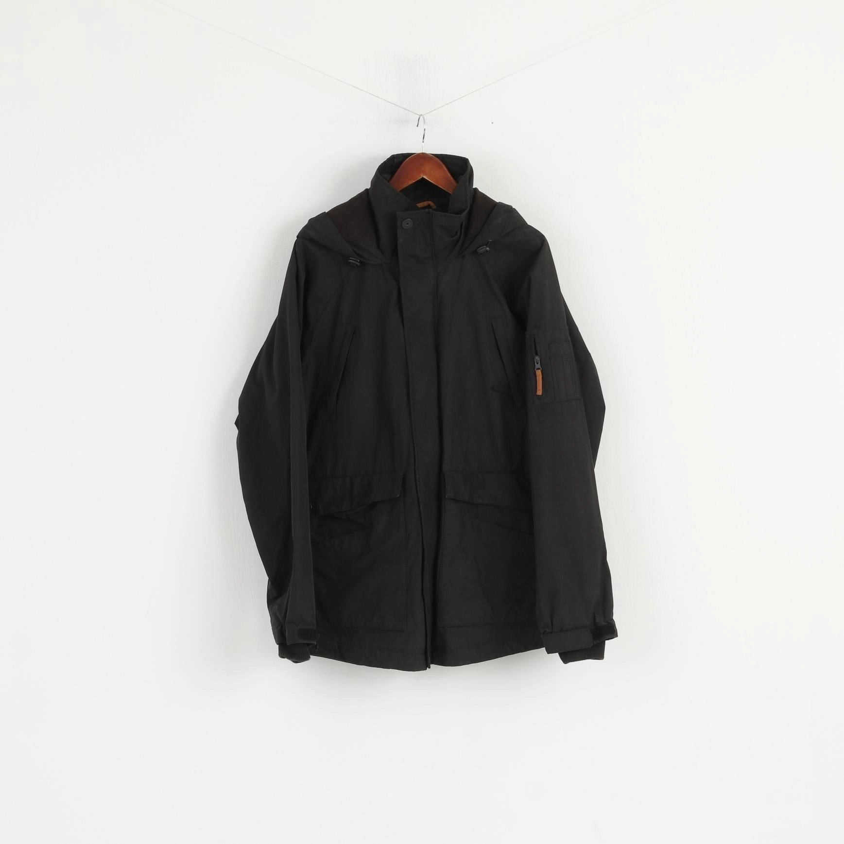 All Season Henry Choice Men XL Jacket Black Dakota Pernament Denim Hood Fleece Lined Top