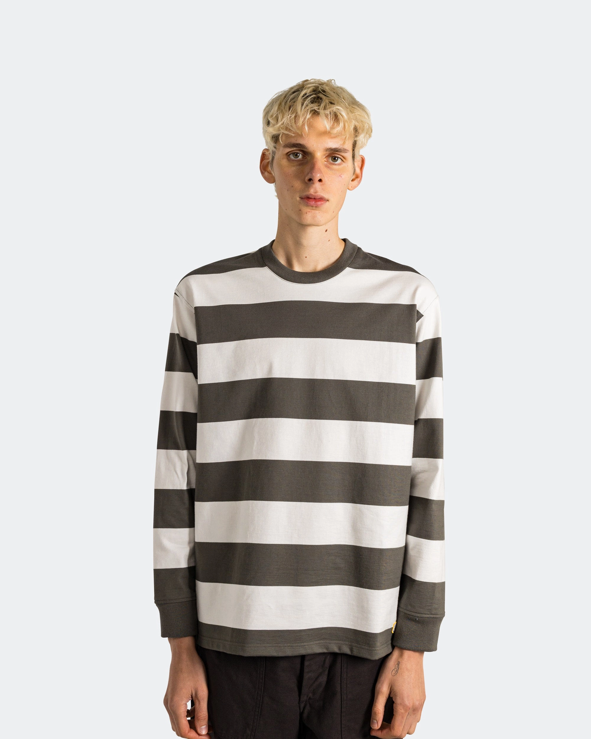 Luxury exclusivity Heritage Mariniere LS T-Shirt - Chimera Green/Milk