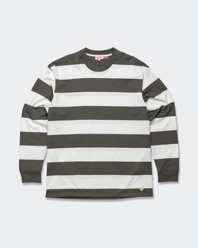 Stretchable Heritage Mariniere LS T-Shirt - Chimera Green/Milk