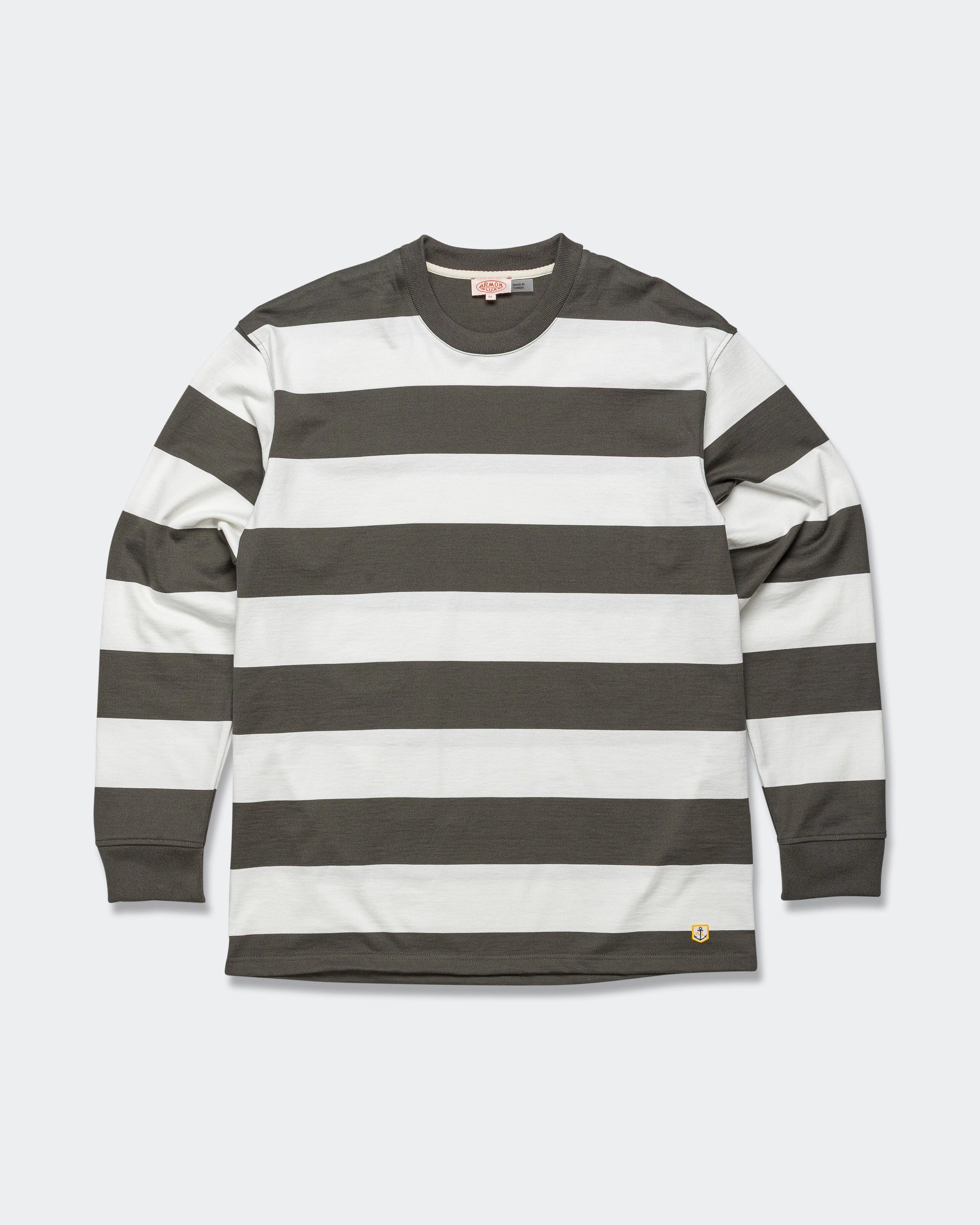 Stretchable Heritage Mariniere LS T-Shirt - Chimera Green/Milk