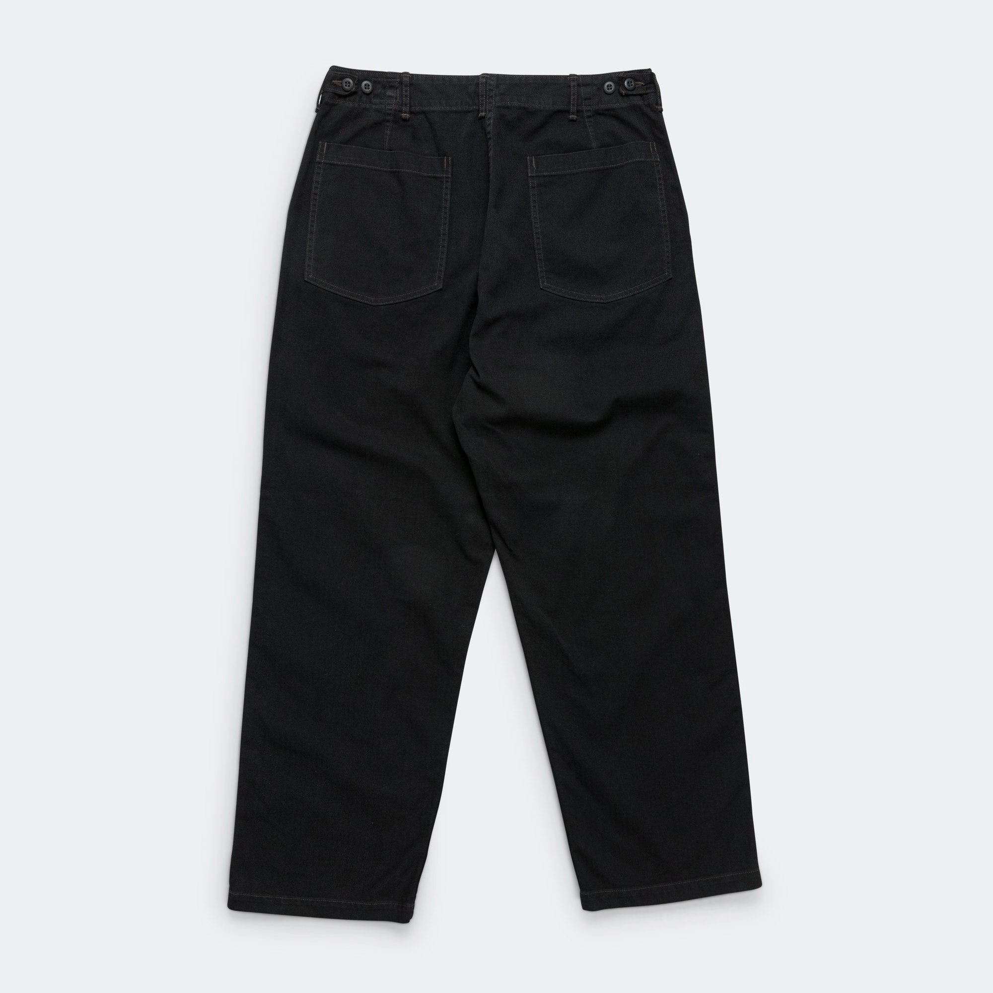 Herringbone Summer Fatigue Pants - Black Classy Fit