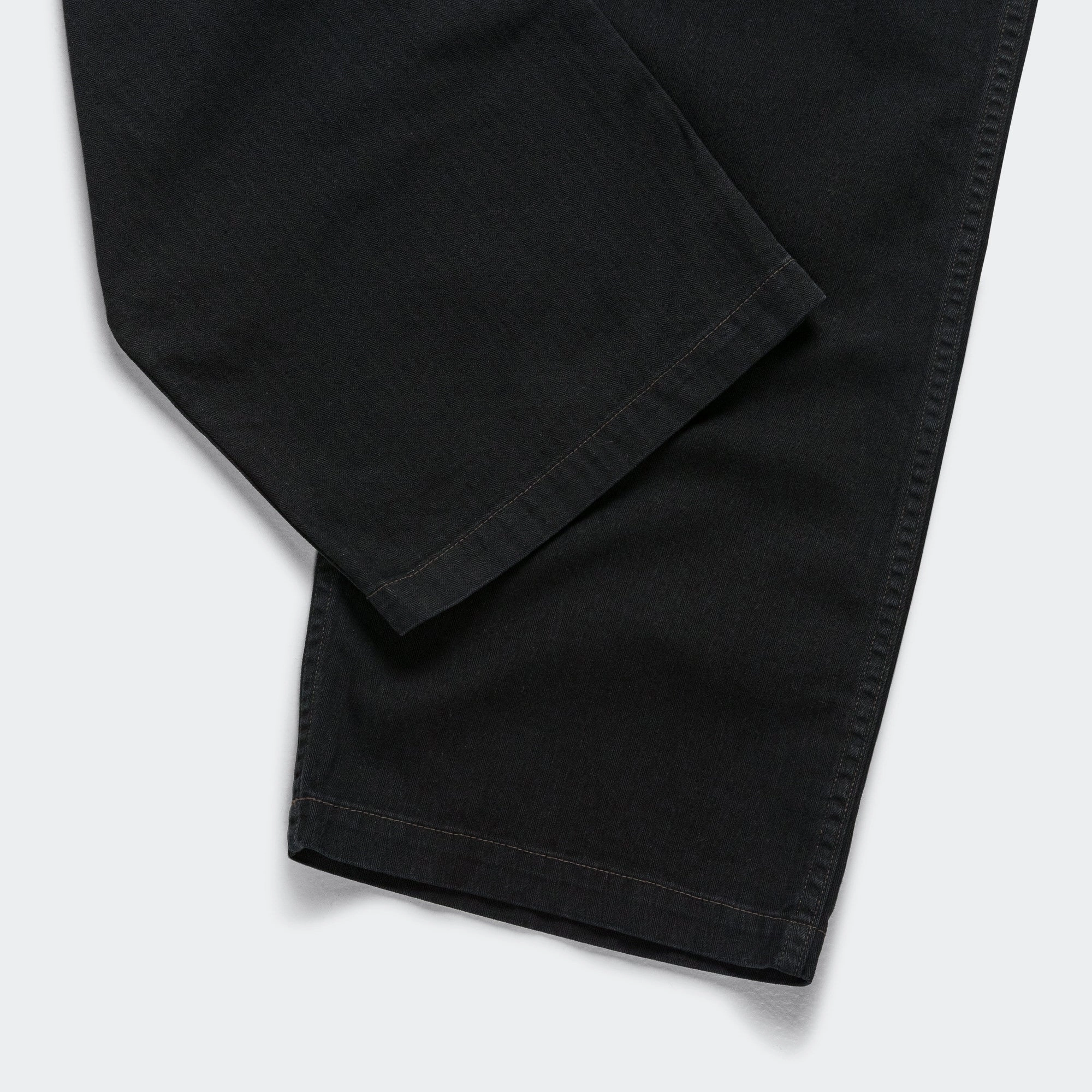 Herringbone Summer Fatigue Pants - Black Non Clip
