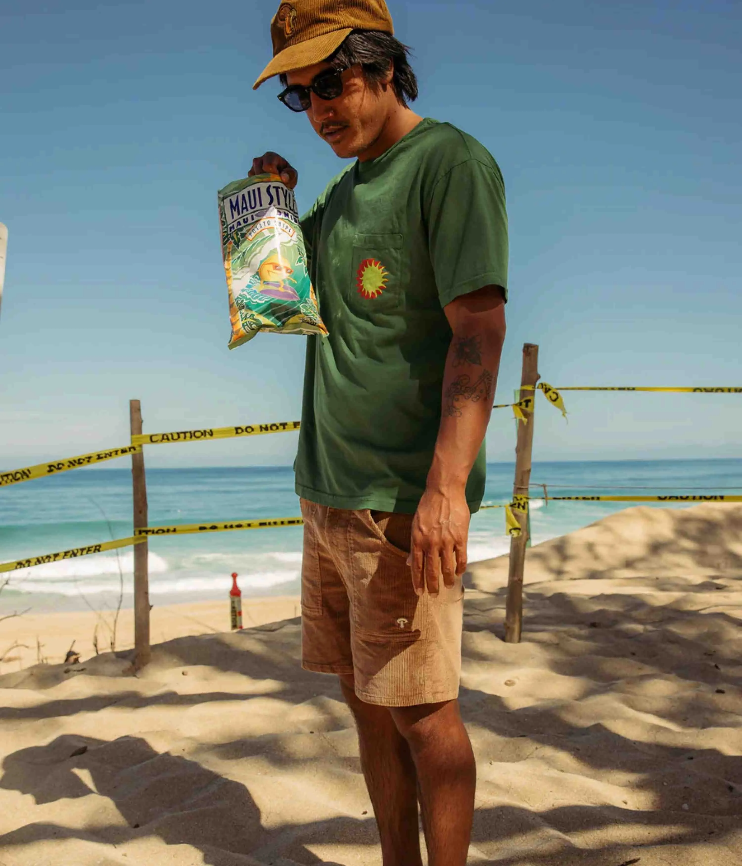 Mollusk Shroom Shorts - Almond DIY project Reflective Safety Detailing