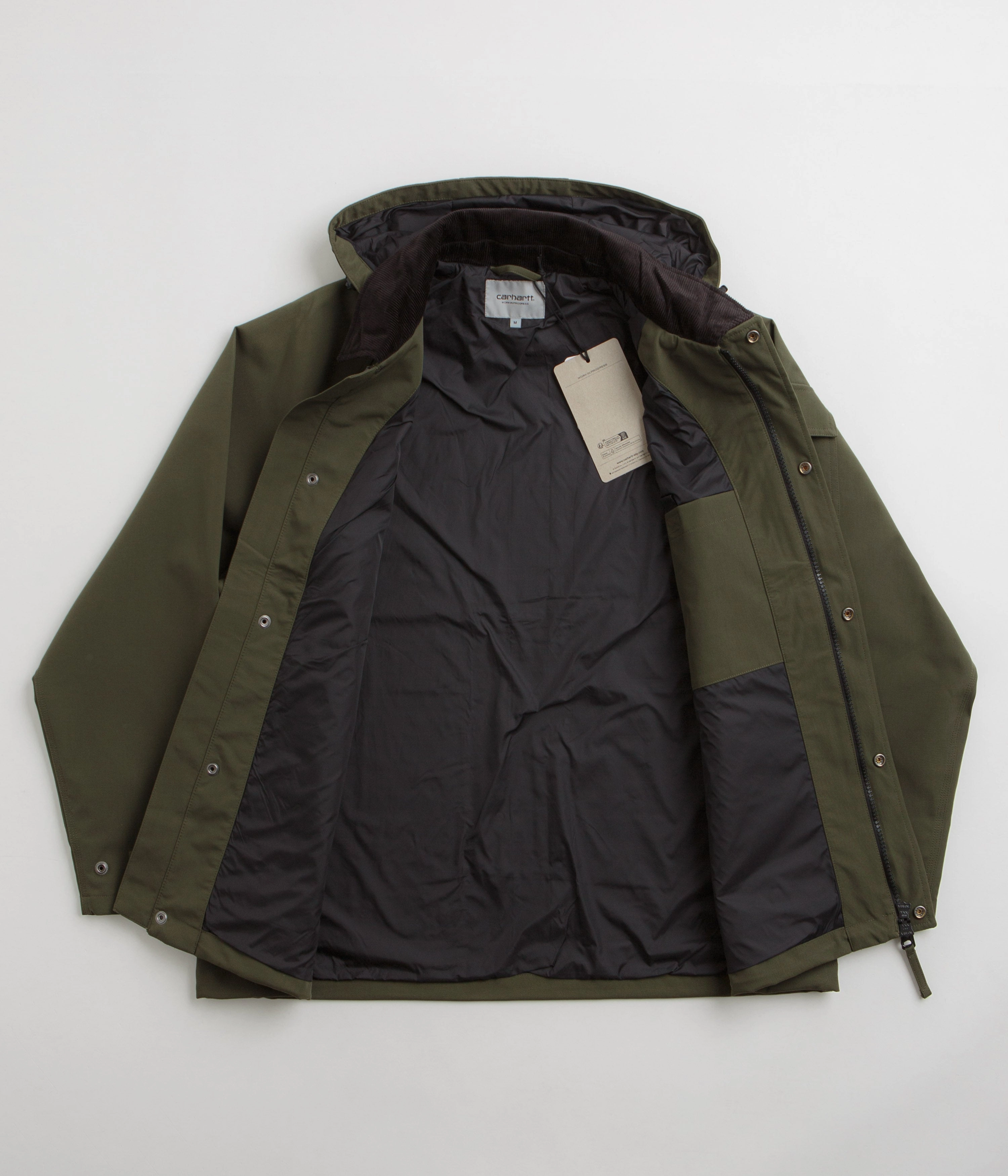 Elderly Carhartt Clarton Jacket - Office Green / Black