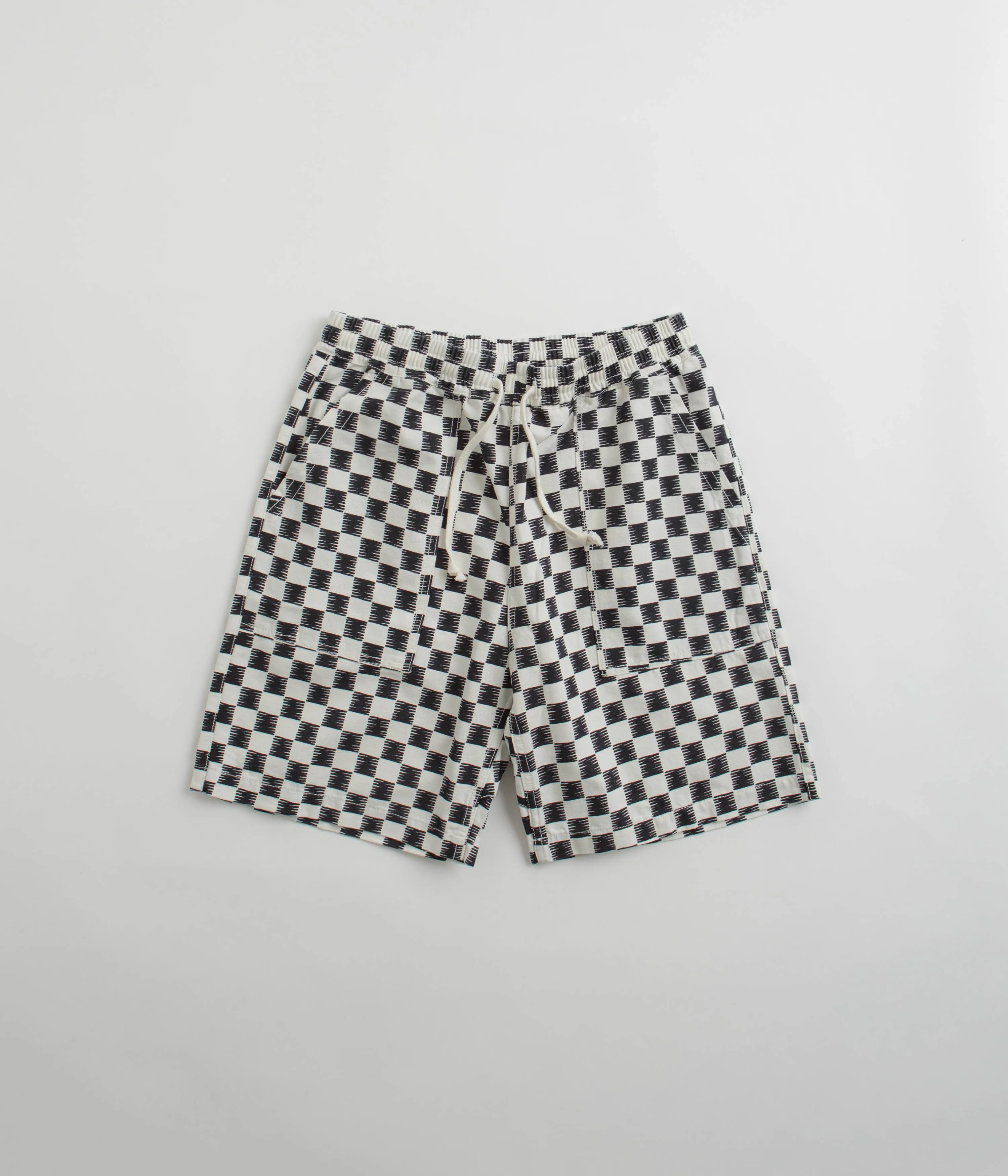 Service Works Classic Chef Shorts - Black / White Checker light texture UV Protective Coating