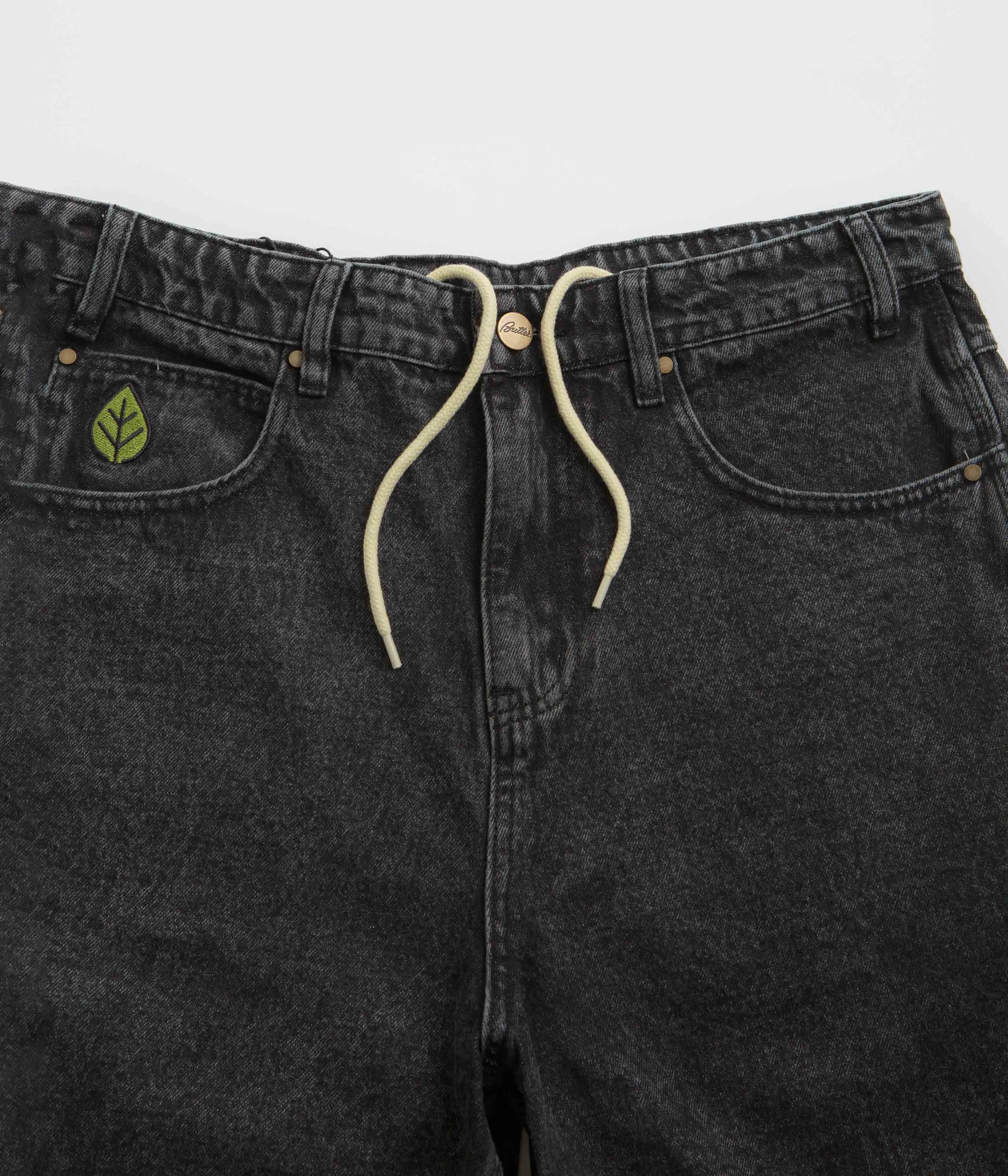 Butter Goods Weathergear Denim Shorts - Faded Black earthy shades