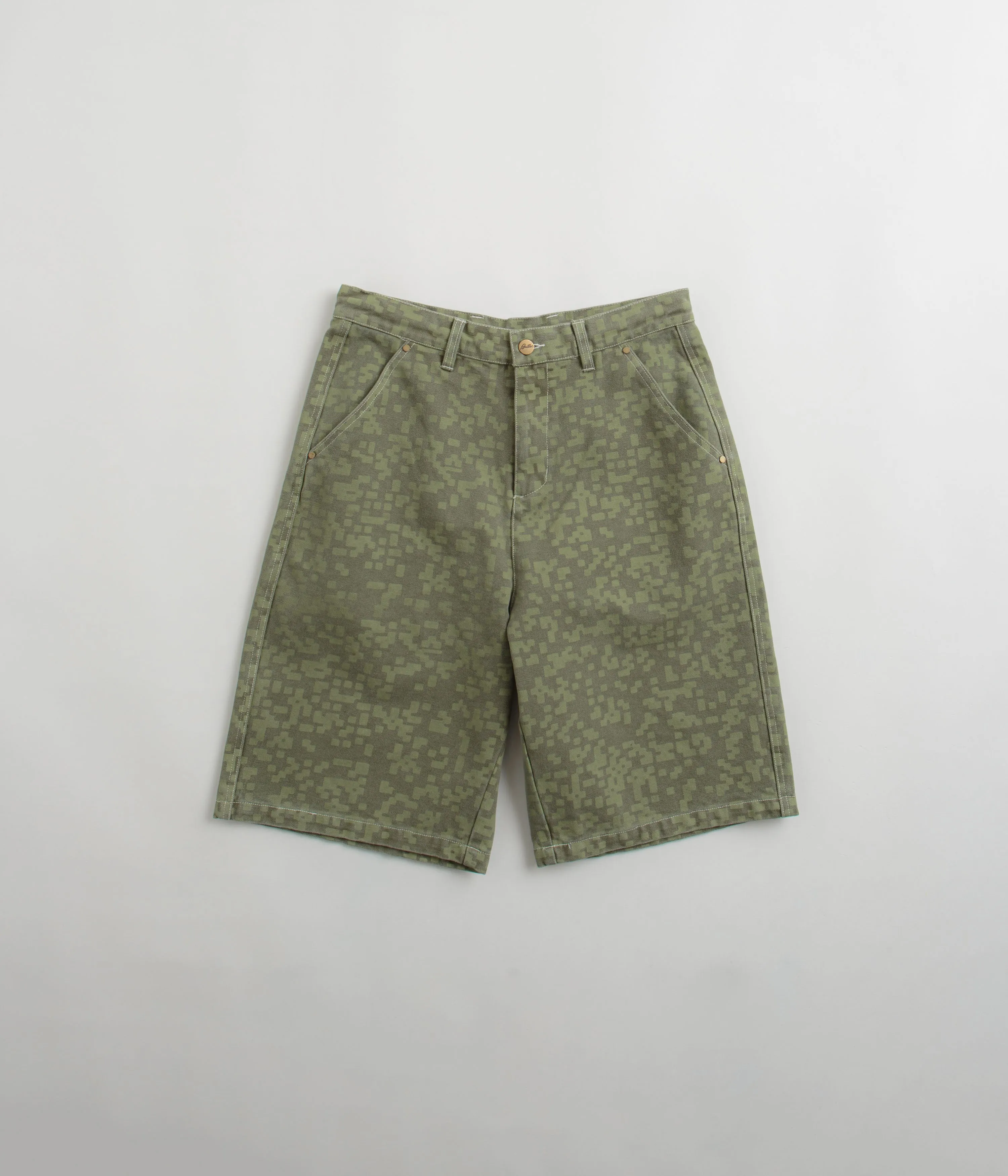 Double Layered Hem Festival wear Butter Goods Work Shorts - Army
