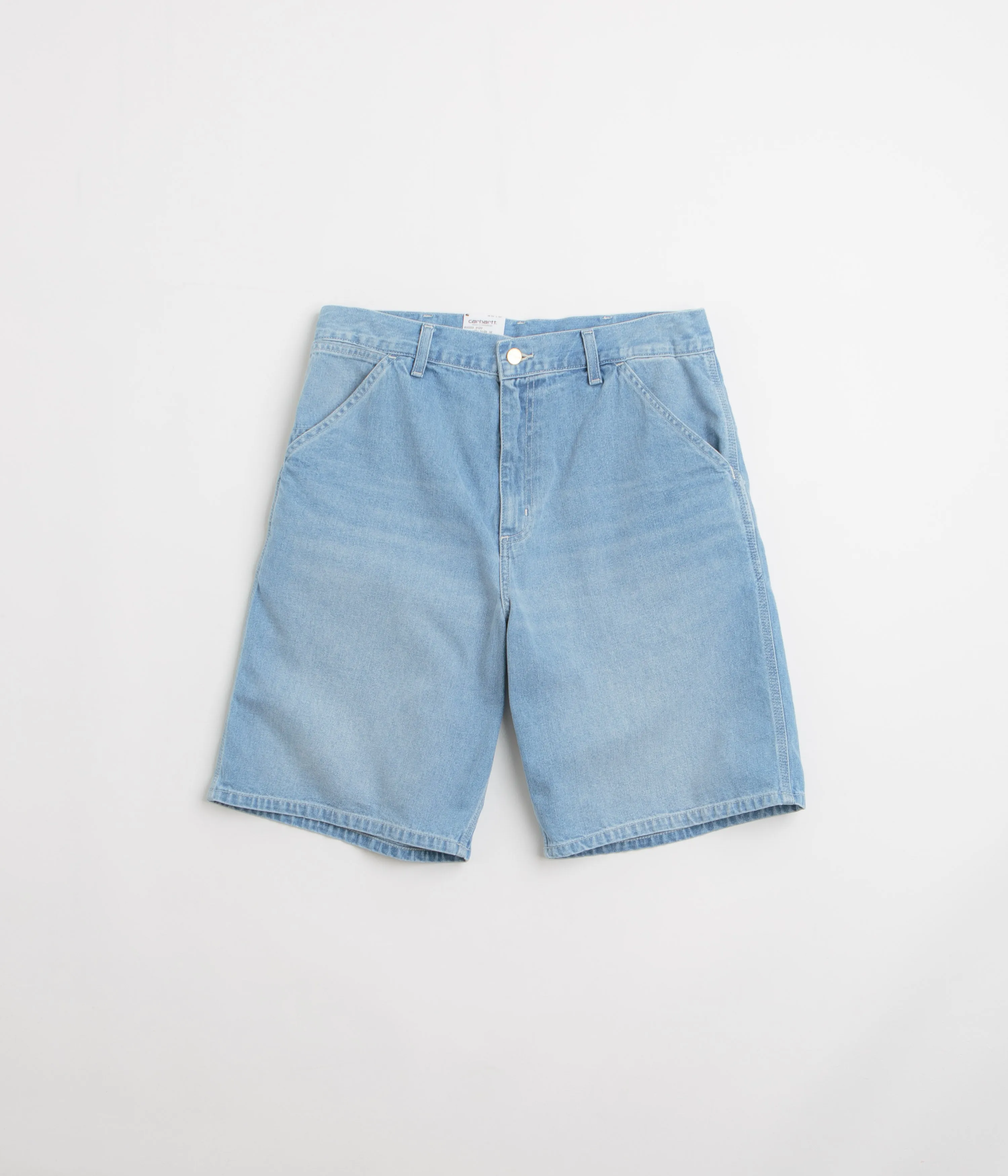 Carhartt Simple Shorts - Blue Light True Washed Reflective Safety Stripes