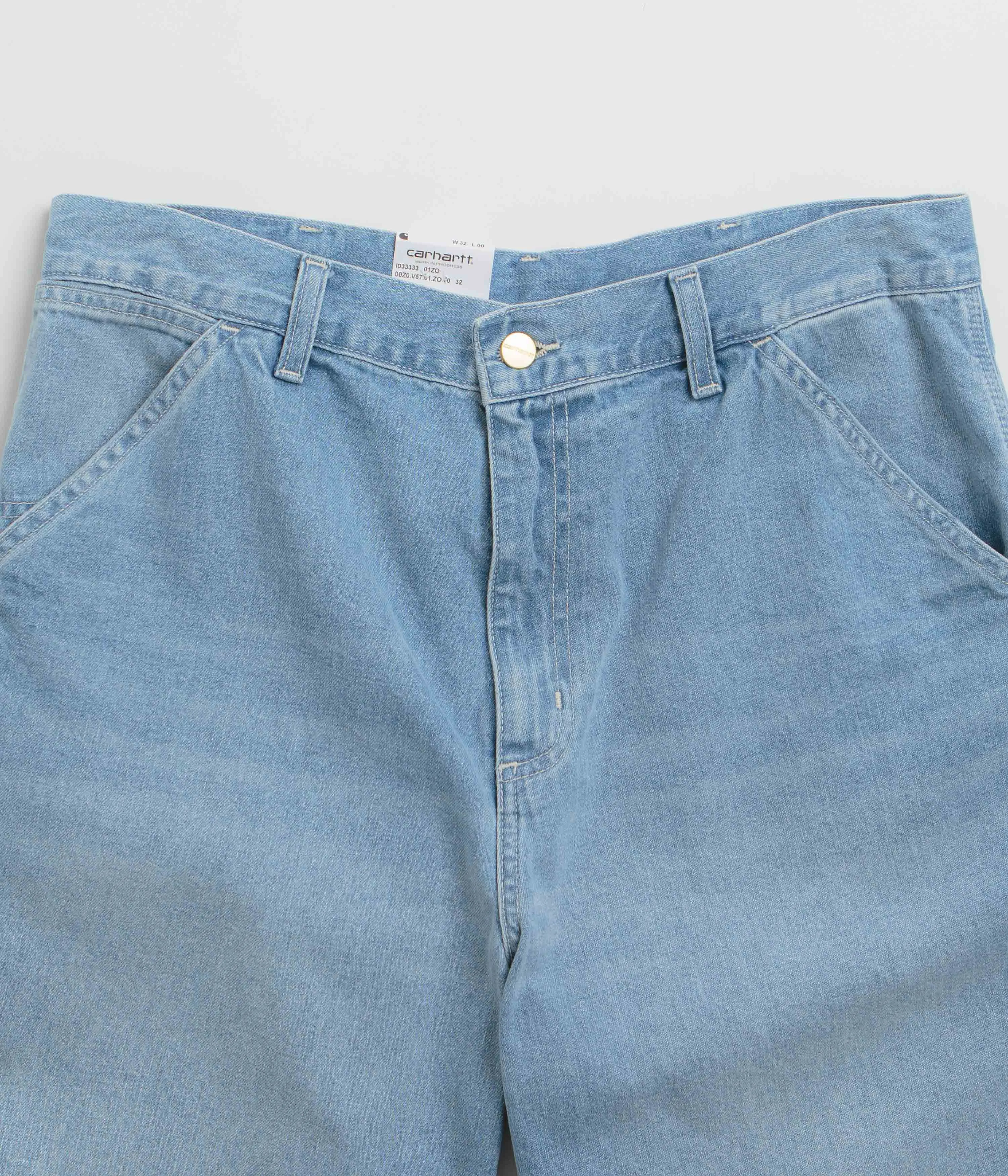beauty industry hypoallergenic material Carhartt Simple Shorts - Blue Light True Washed