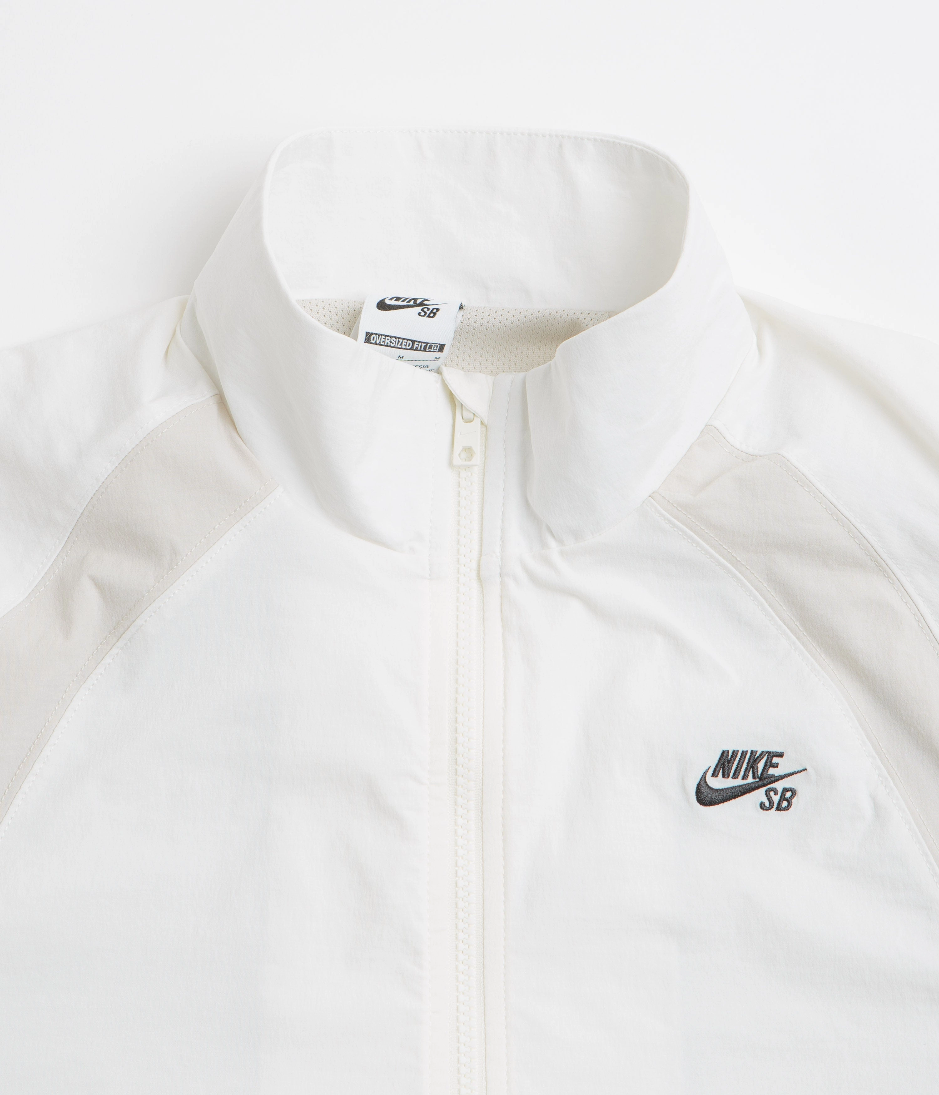 Odor Resistant Treatment High Visibility Accents Nike SB Full Zip Woven Jacket - Sail / Light Bone / Black