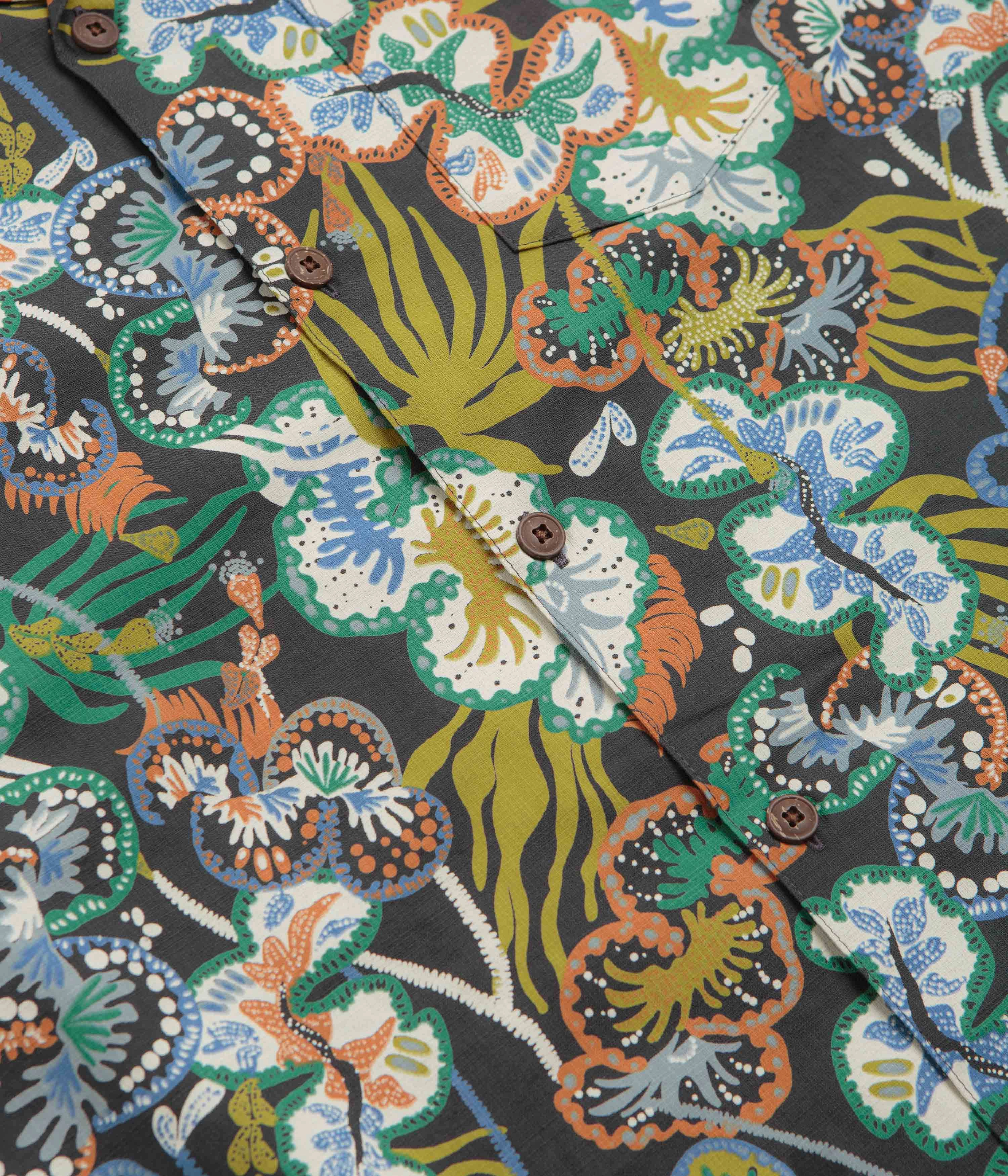 Patagonia Tidal Threads Camp Shirt - Undersea: Ink Black Comfort Fit Modern Fit