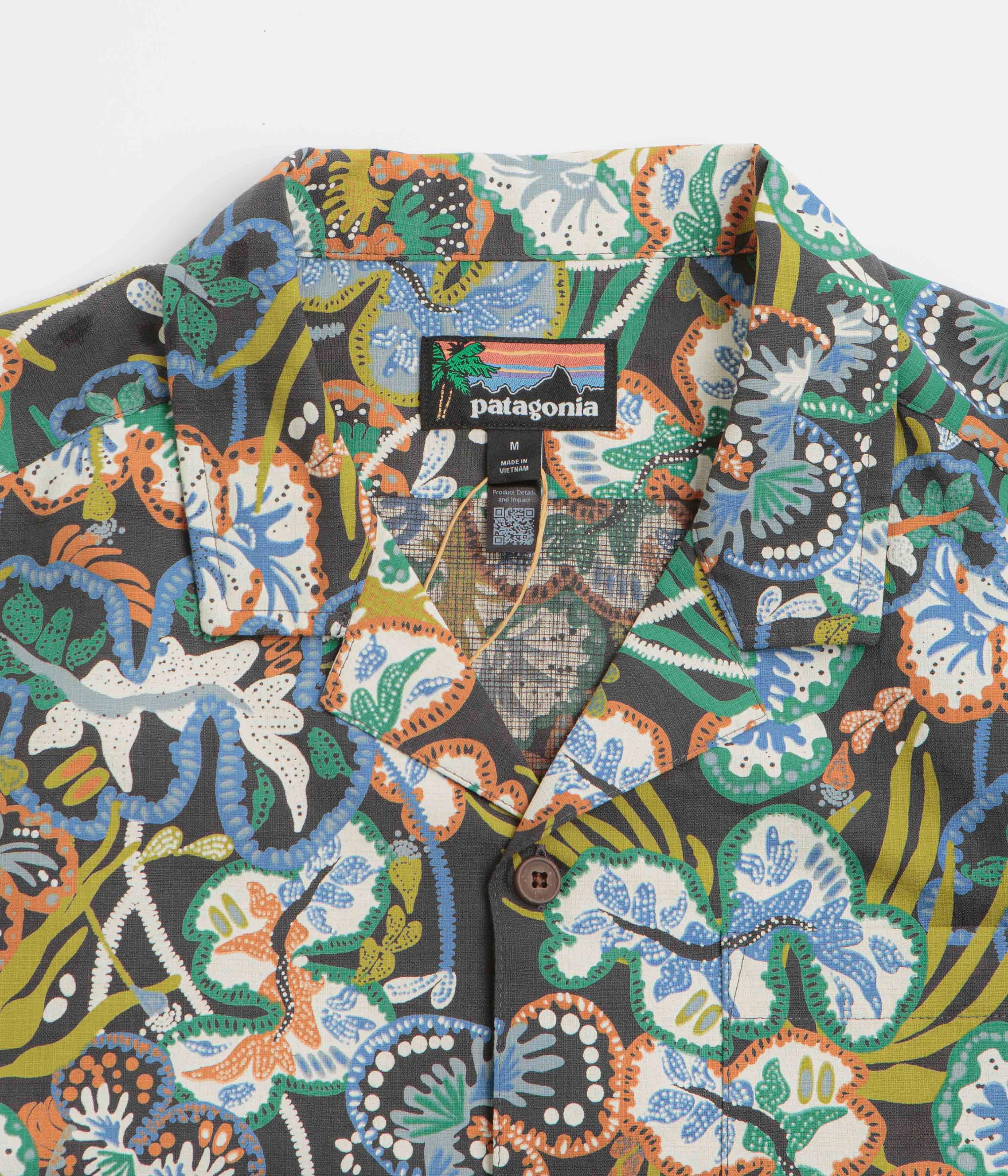 Patagonia Tidal Threads Camp Shirt - Undersea: Ink Black Checkered Style