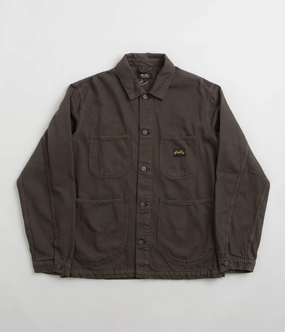 Stan Ray Coverall Jacket - Overdyed Charcoal Hickory adults