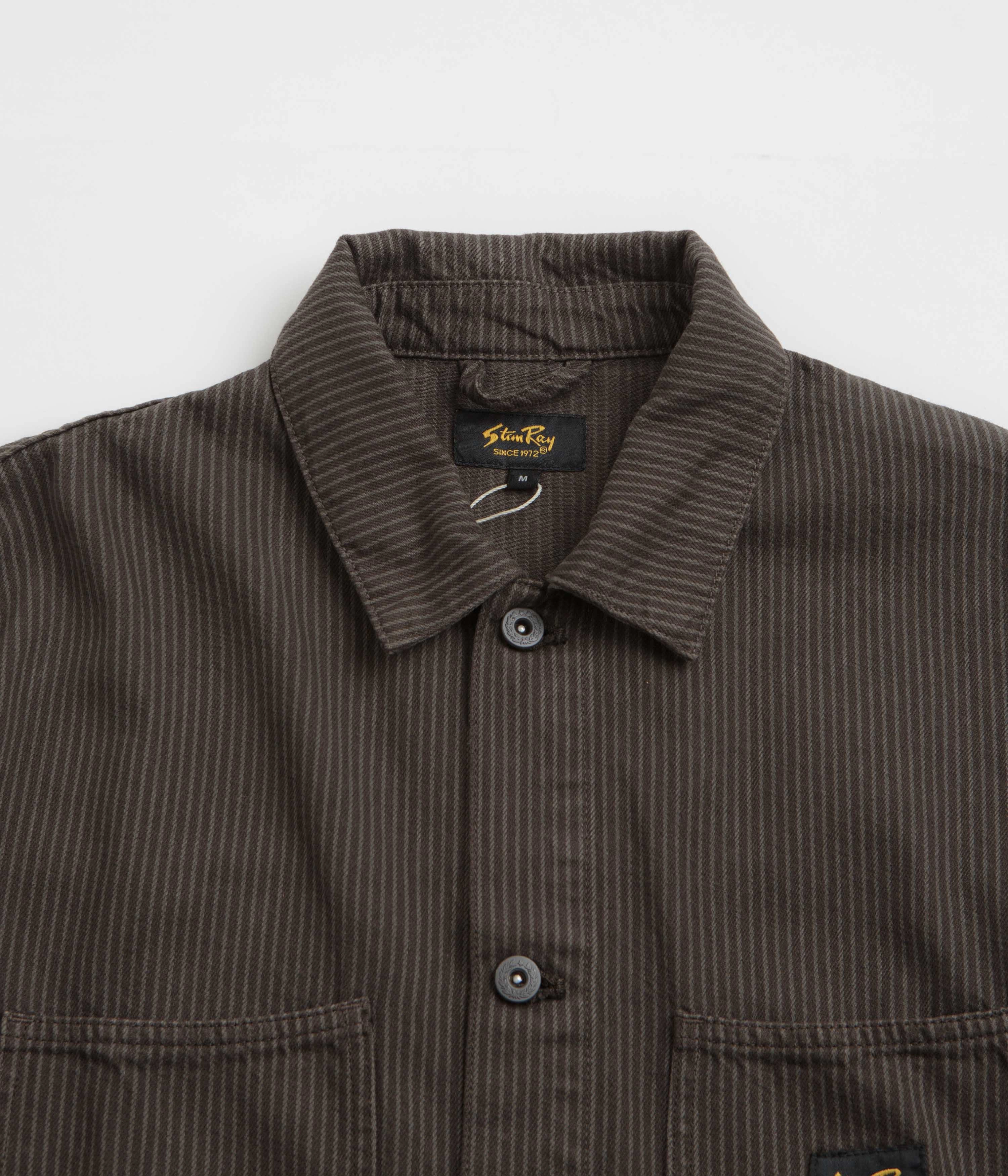 Stan Ray Coverall Jacket - Overdyed Charcoal Hickory moonlight Status