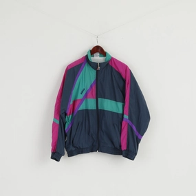 Gel Lip-gloss MASITA Men L Jacket Navy Green Sportswear Full Zipper Vintage Nylon Bomber Active Top