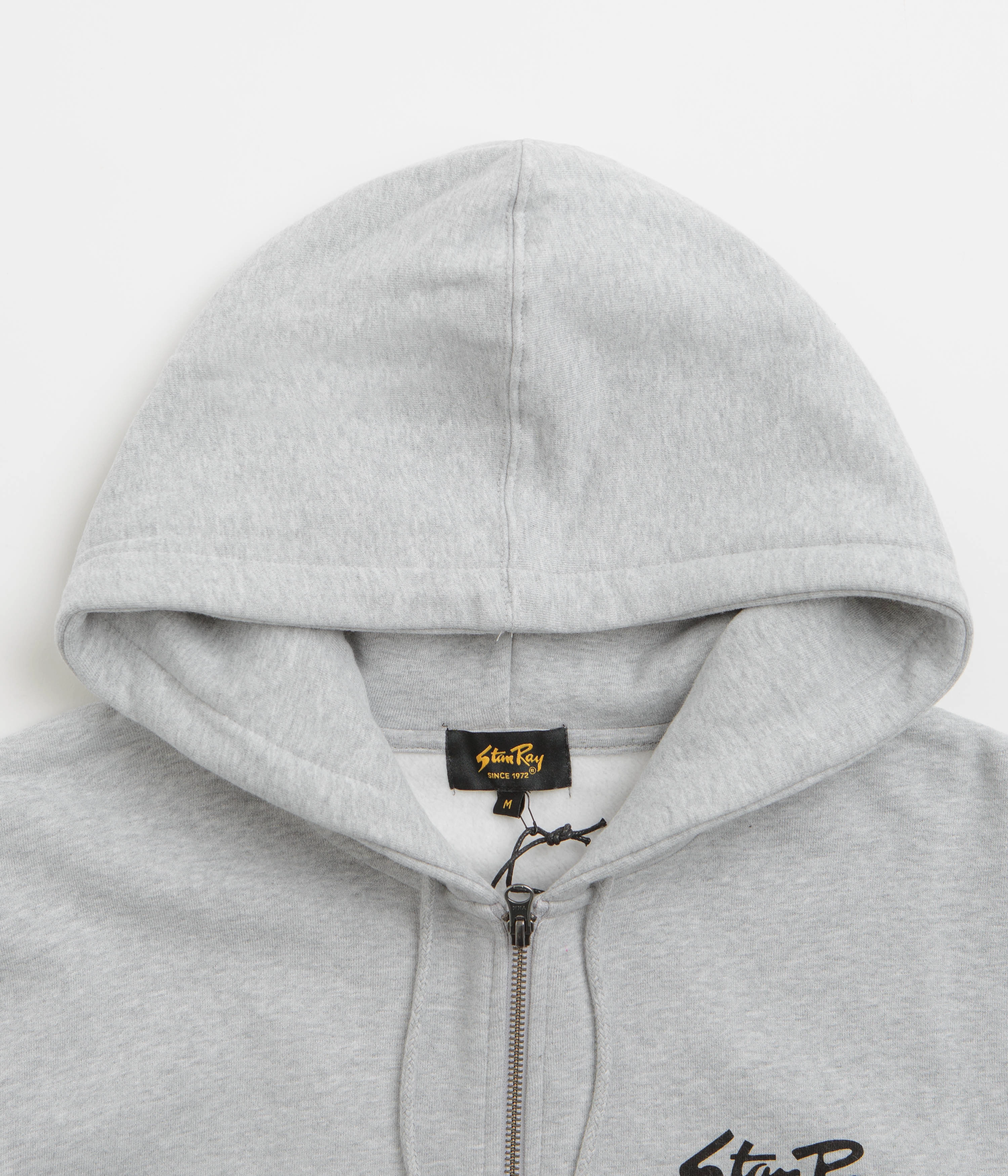 Non Restrictive Cuffs Monkey like Stan Ray Stan OG Full Zip Hoodie - Grey Heather