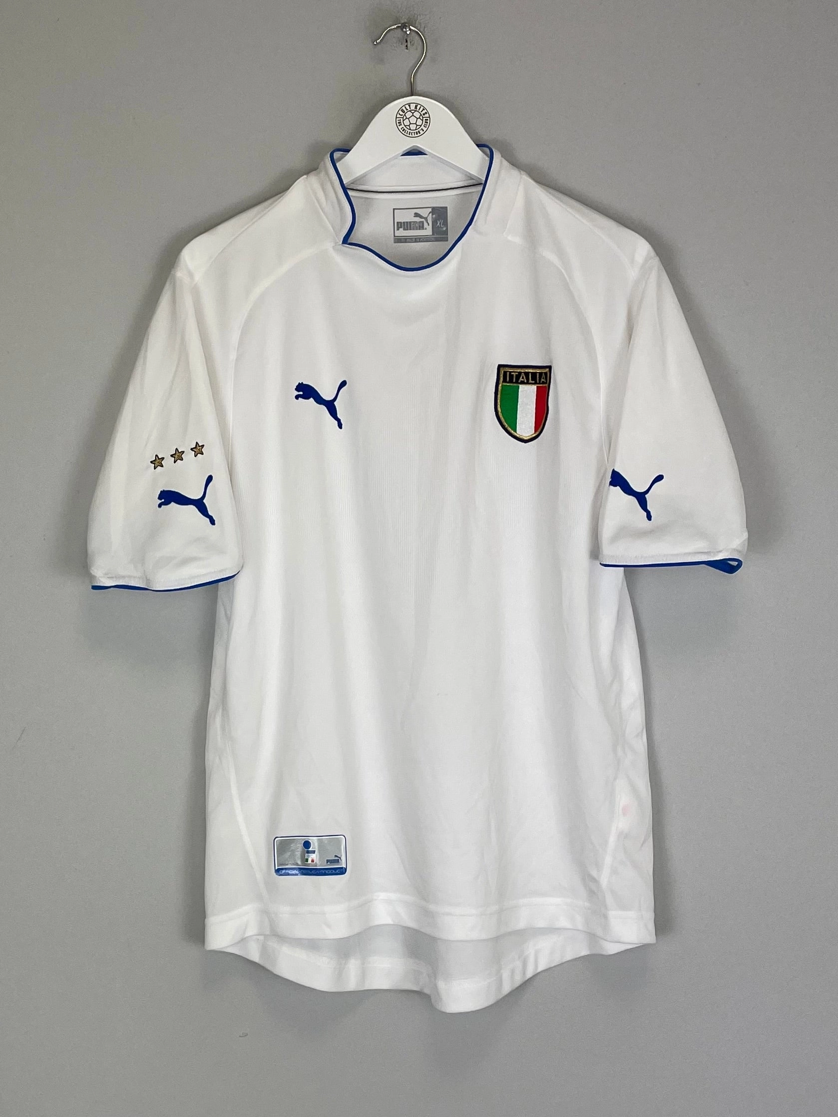 Biodegradable Synthetic Fibers Multipanel Construction 2003/04 ITALY AWAY SHIRT (XL) PUMA