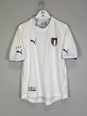Biodegradable Synthetic Fibers Multipanel Construction 2003/04 ITALY AWAY SHIRT (XL) PUMA