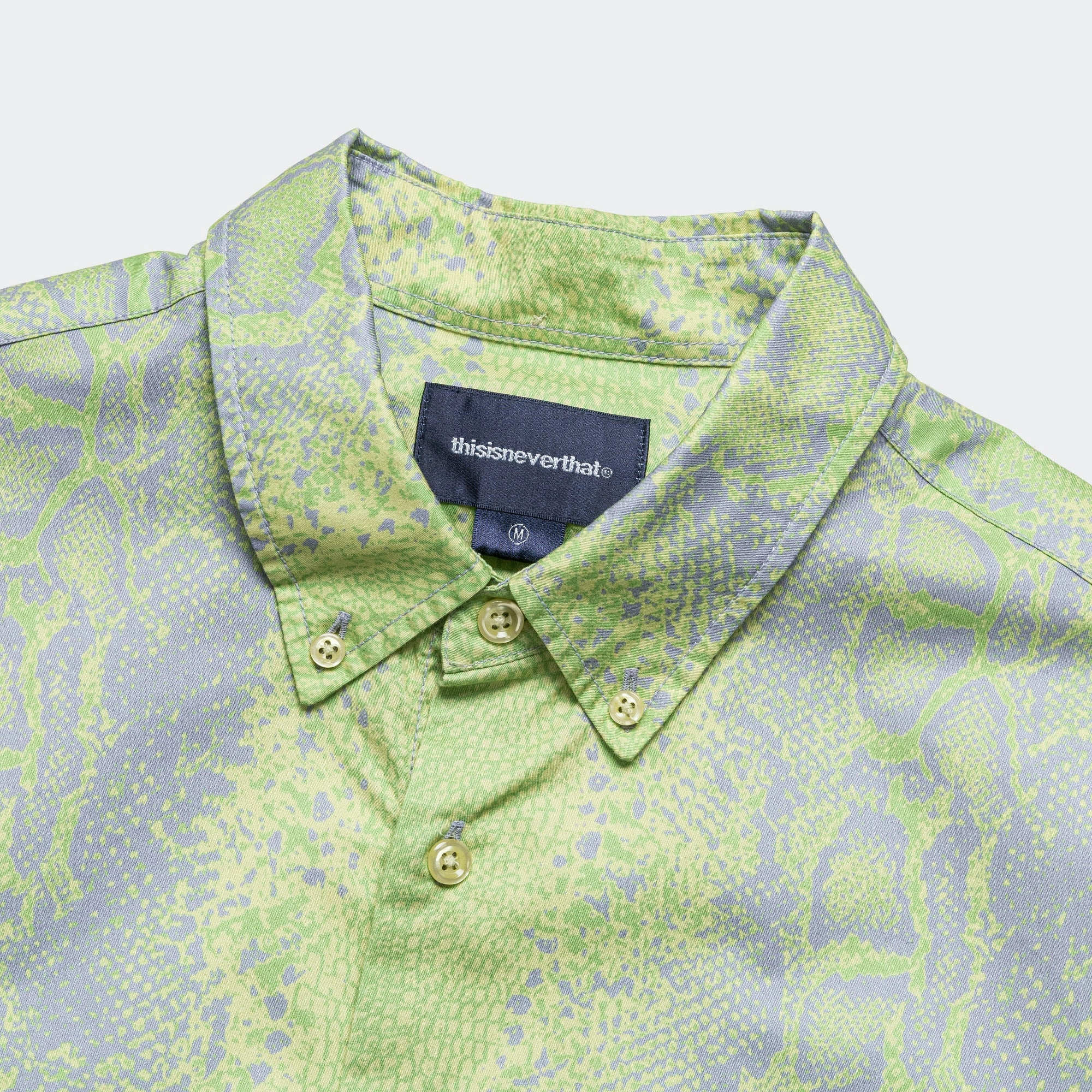 Snag Free Surface Date night Python SS Shirt - Light Green