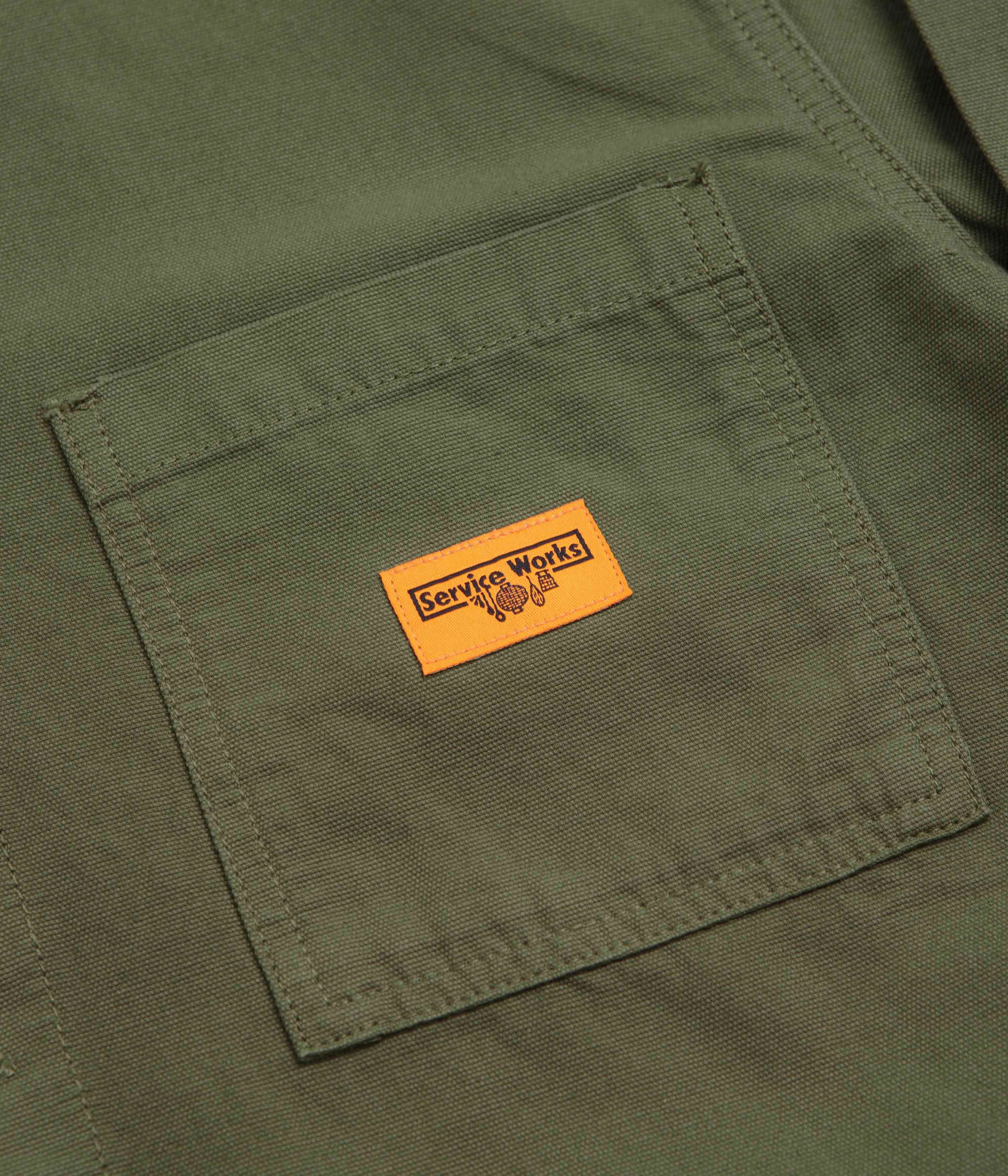 Service Works Canvas Chore Shirt - Olive Lace Accent