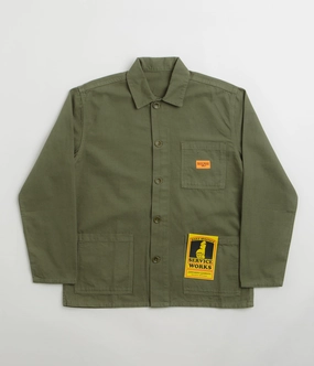Functional Wear Service Works Canvas Chore Shirt - Olive