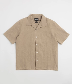 Howlin' Cocktail Short Sleeve Shirt - Biscuit Seersucker High-Quality Fabric Anniversary Celebration