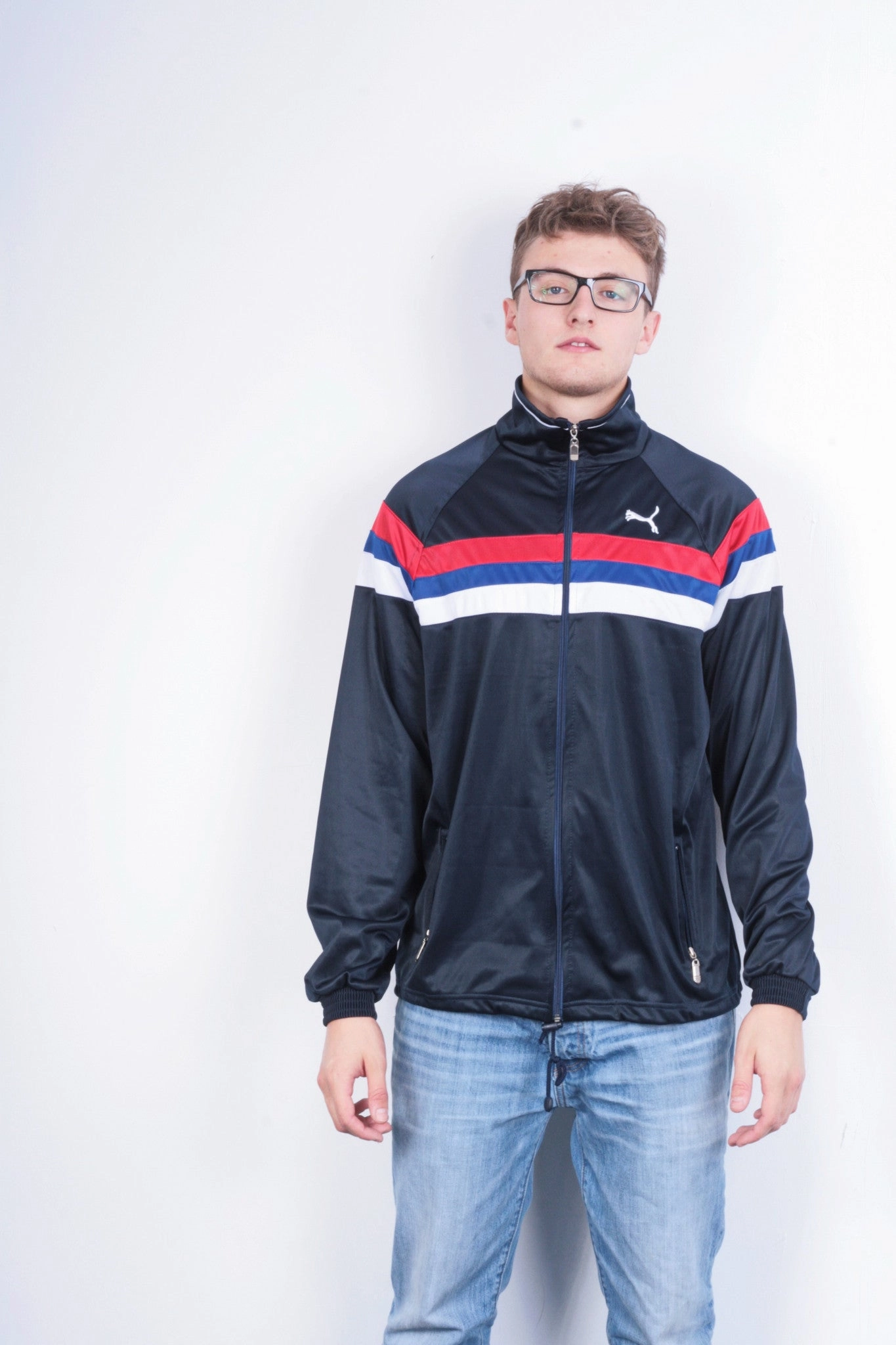 Danuta Mens XL Jacket Tracksuit Top Full Zipper Blue Sport Hardware suitable for holidays