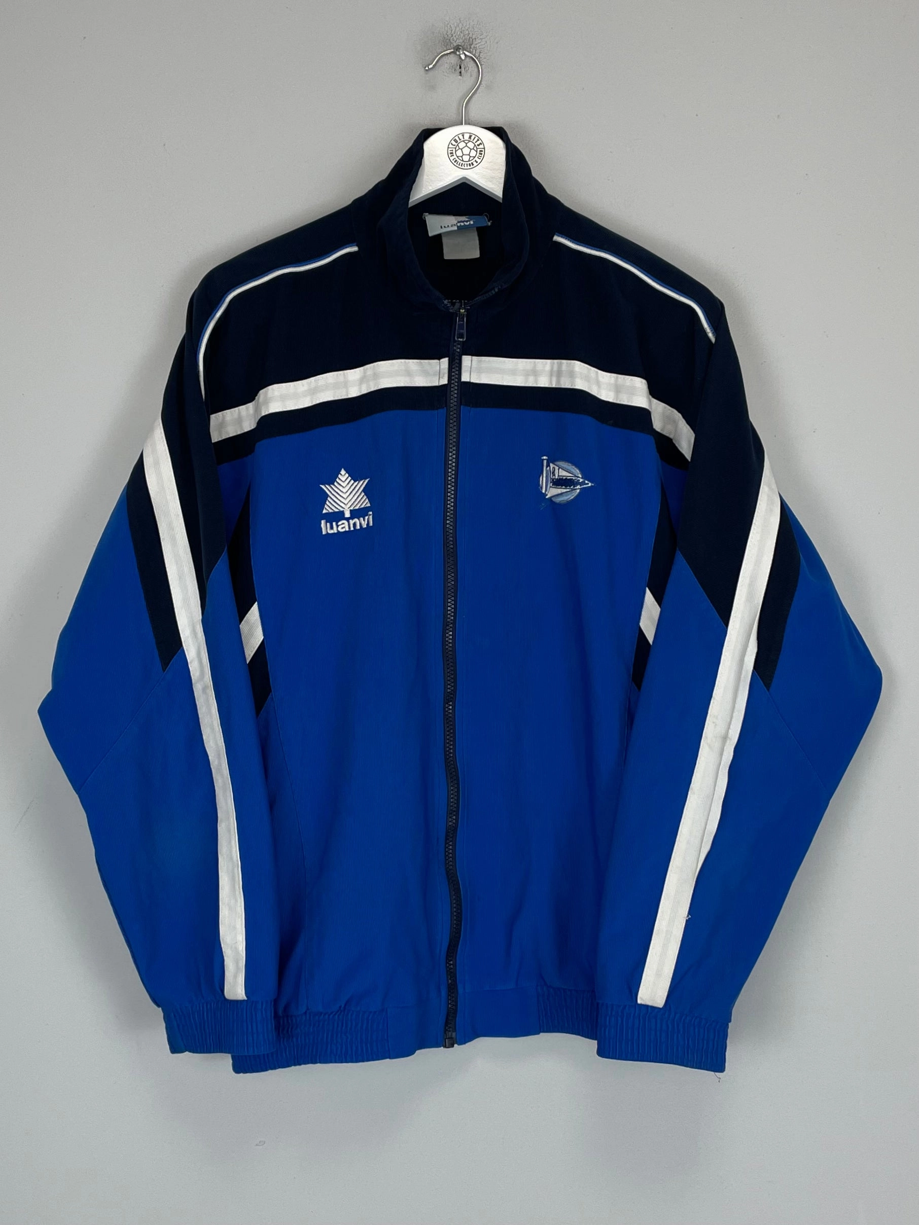 Strength training Durable Polyester Blend 2000/01 DEPORTIVO ALAVES TRACK JACKET (M) LUANVI