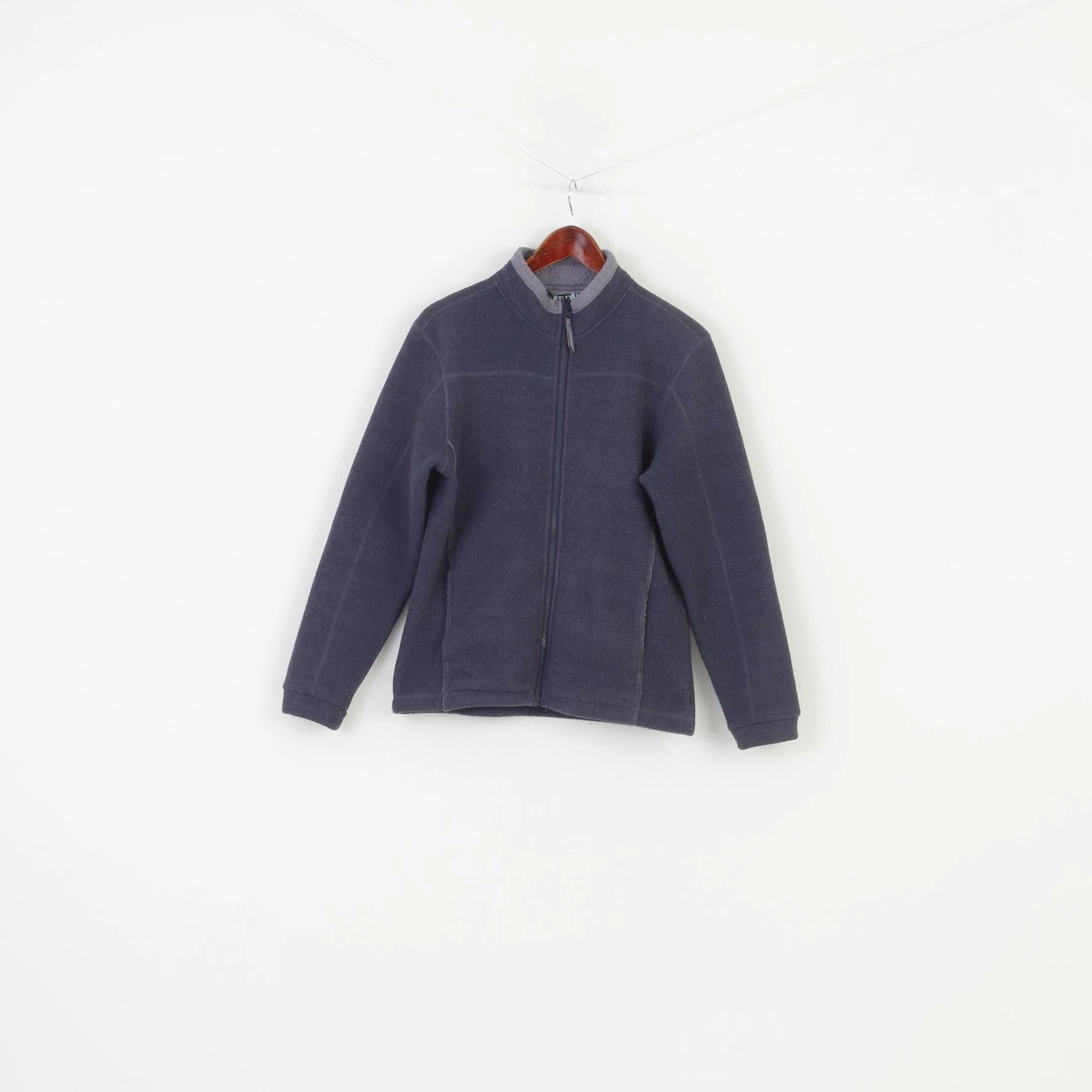 size - inclusive Adventure Look High Technical Men M Fleece Navy Full Zipper Collar Vintage Top