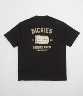 Dickies Service Crew T-Shirt - Black TaglessCollar Functional Wear
