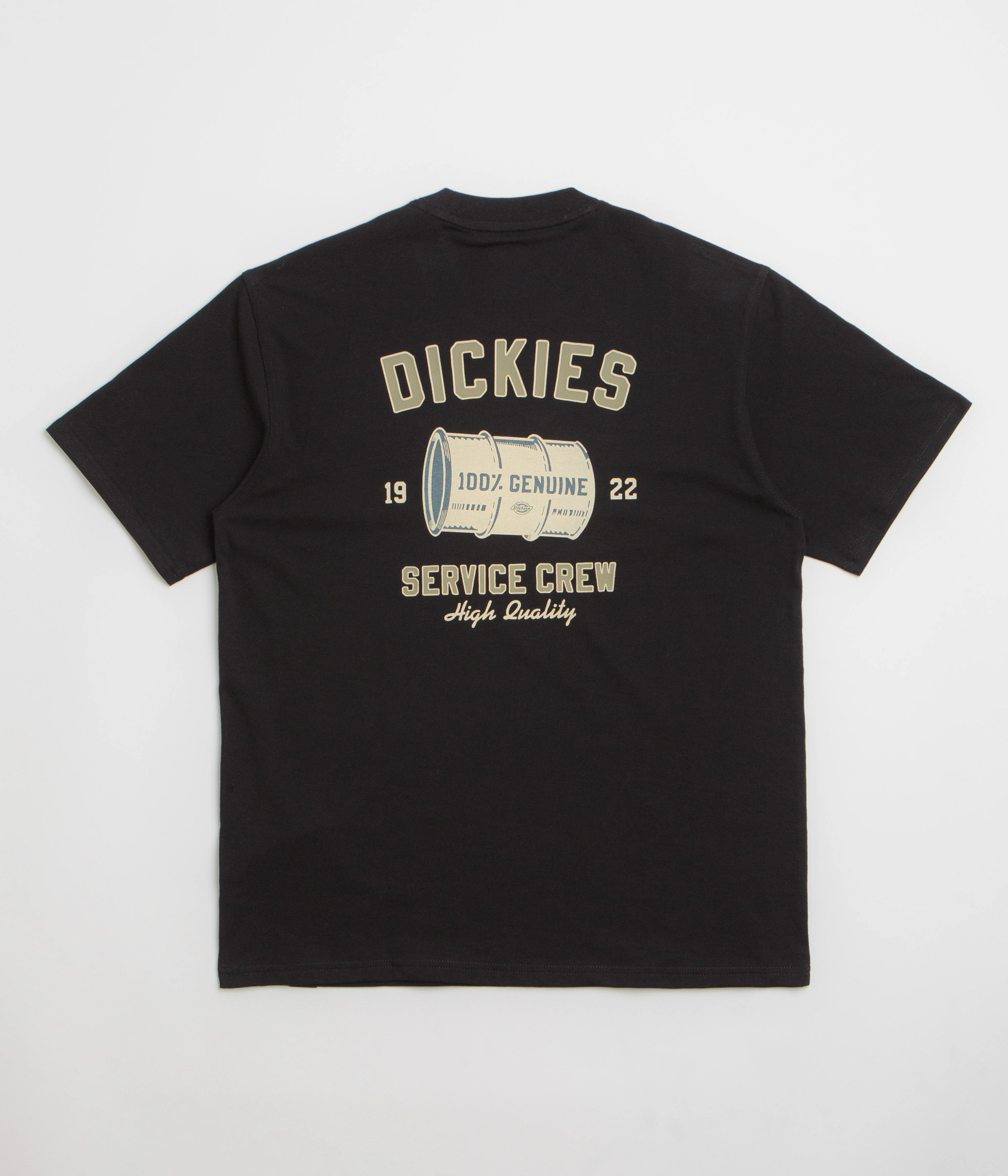 Dickies Service Crew T-Shirt - Black TaglessCollar Functional Wear