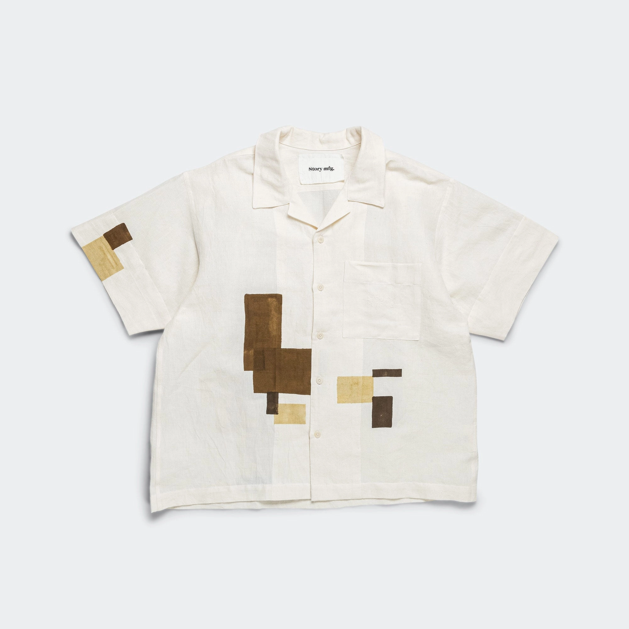 Workwear Essential Greetings Shirt - Ecru Block