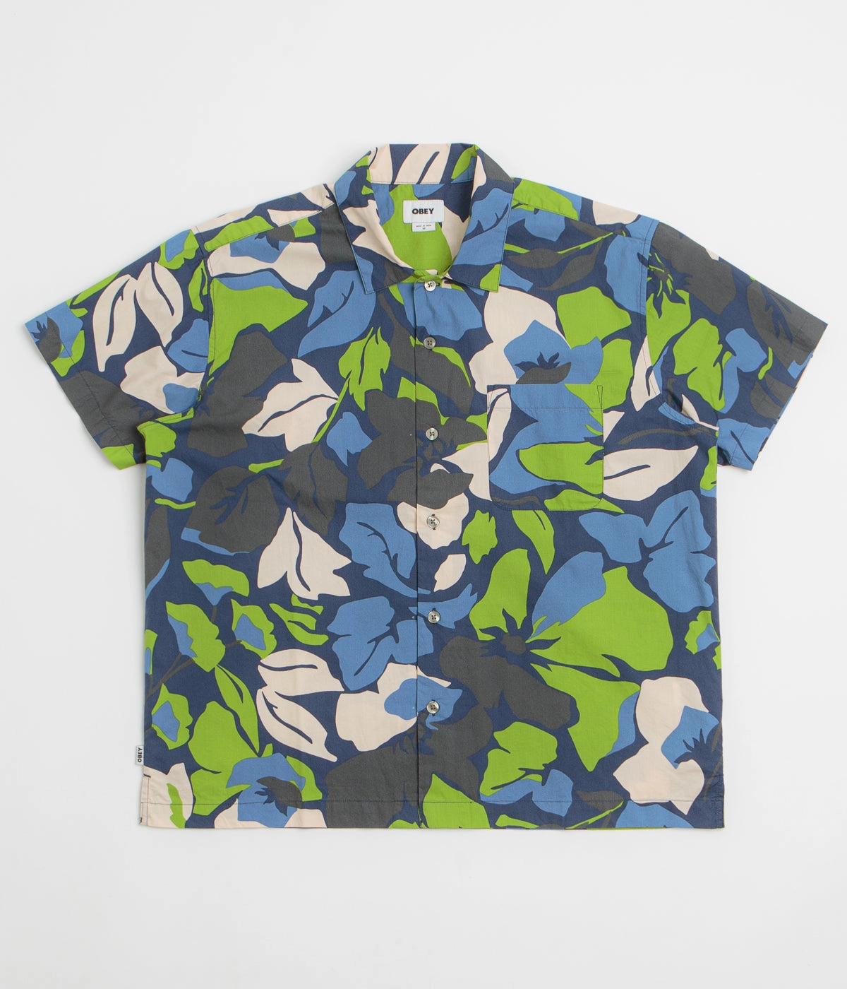 Obey Maxwell Short Sleeve Shirt - Navy Multi Wardrobe Must-Have