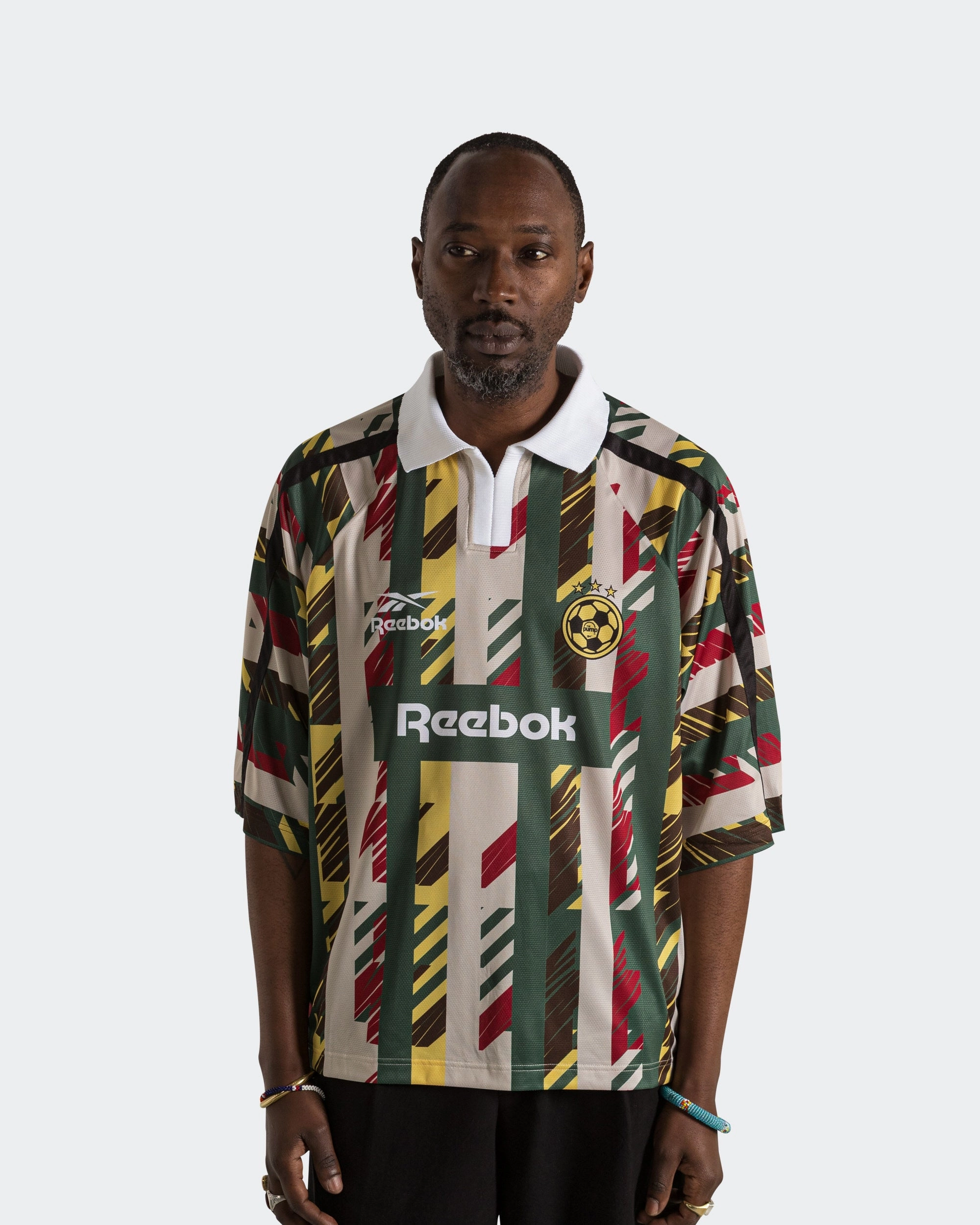 Chic Look Bold Prints Soccer Tee 22 - Graphic Beige/Red