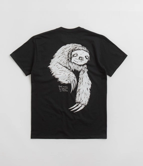 Welcome Sloth T-Shirt - Black / White Cozy Layers Luxury clothing