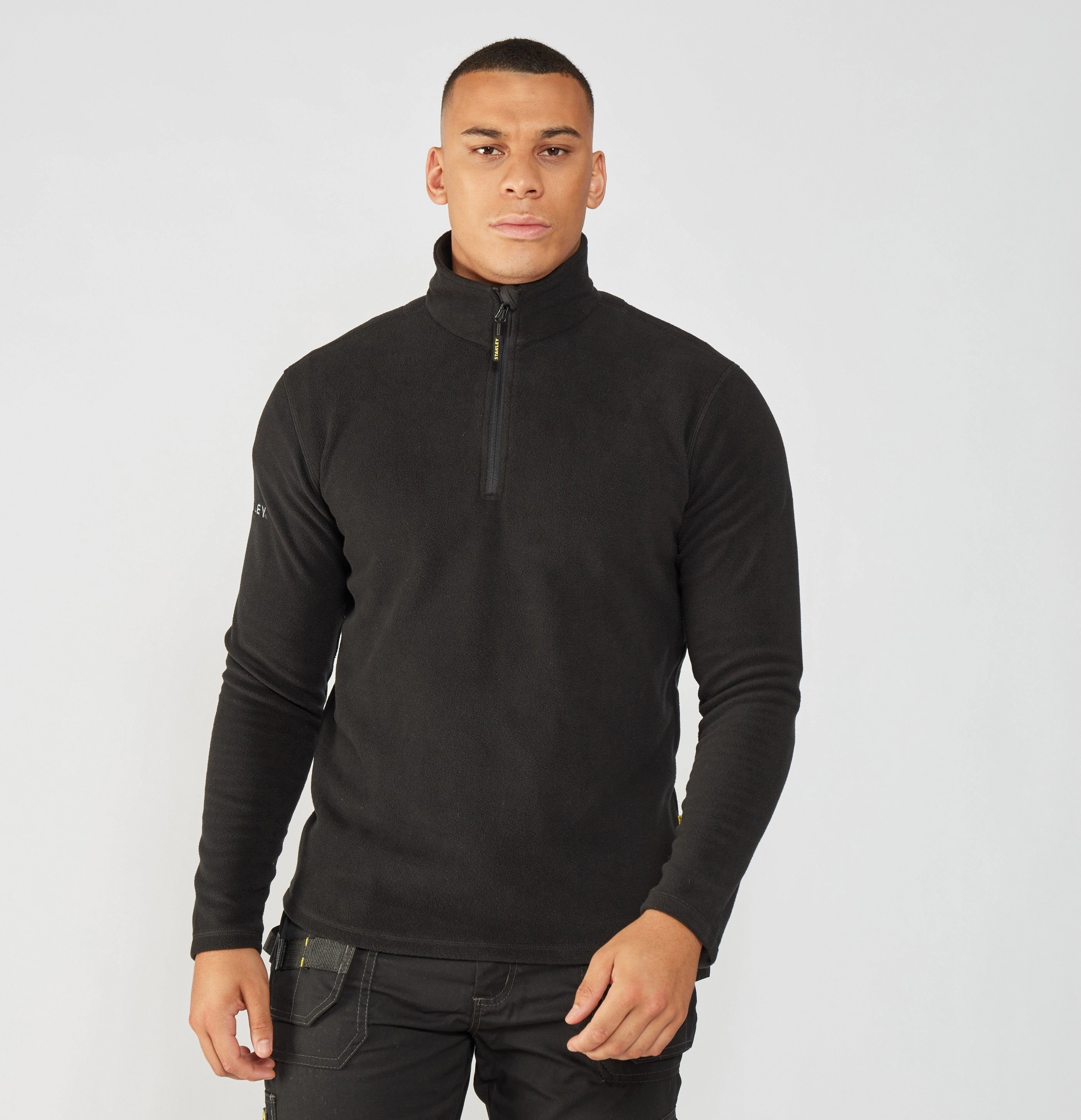 Hobson 1/4 Zip Microfleece | BLACK Comfy Vibe