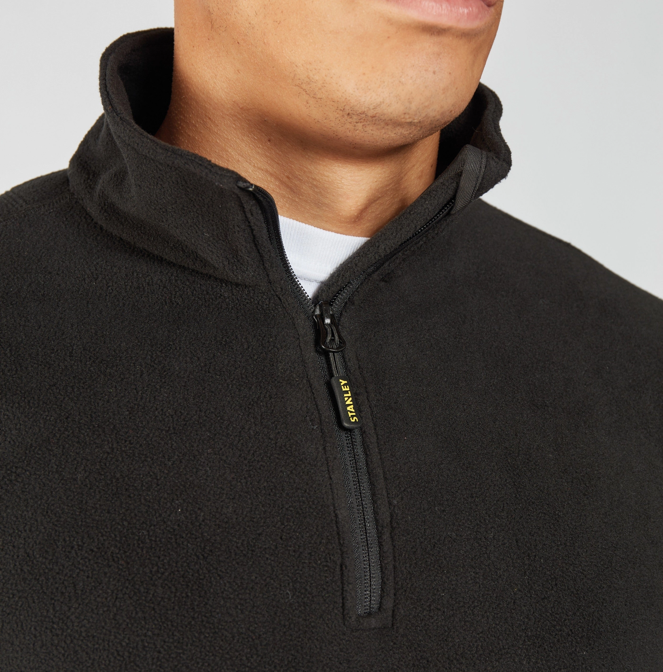 Hobson 1/4 Zip Microfleece | BLACK Comfy Vibe