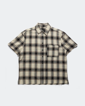 Party outfit Hold SS Shirt - Black/Brown Check