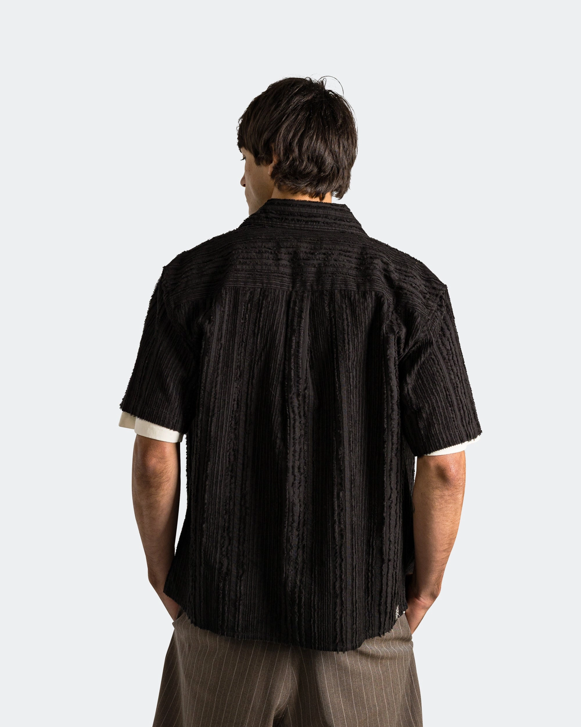 Hooded Option Hold SS Shirt - Black Tux