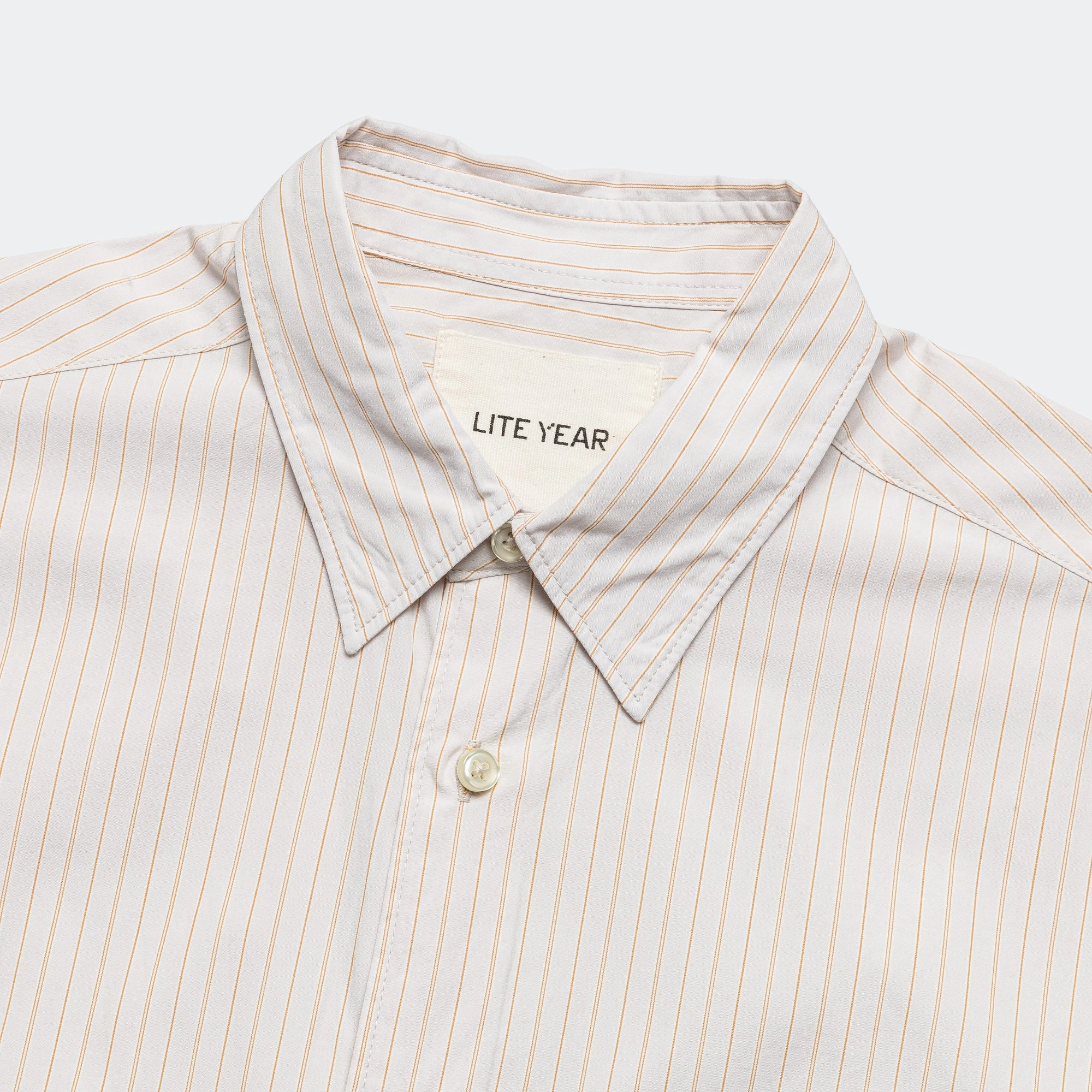 Seasonal Collection Summer Vibes Classic LS Pocket Shirt - Khaki/Orange Stripe